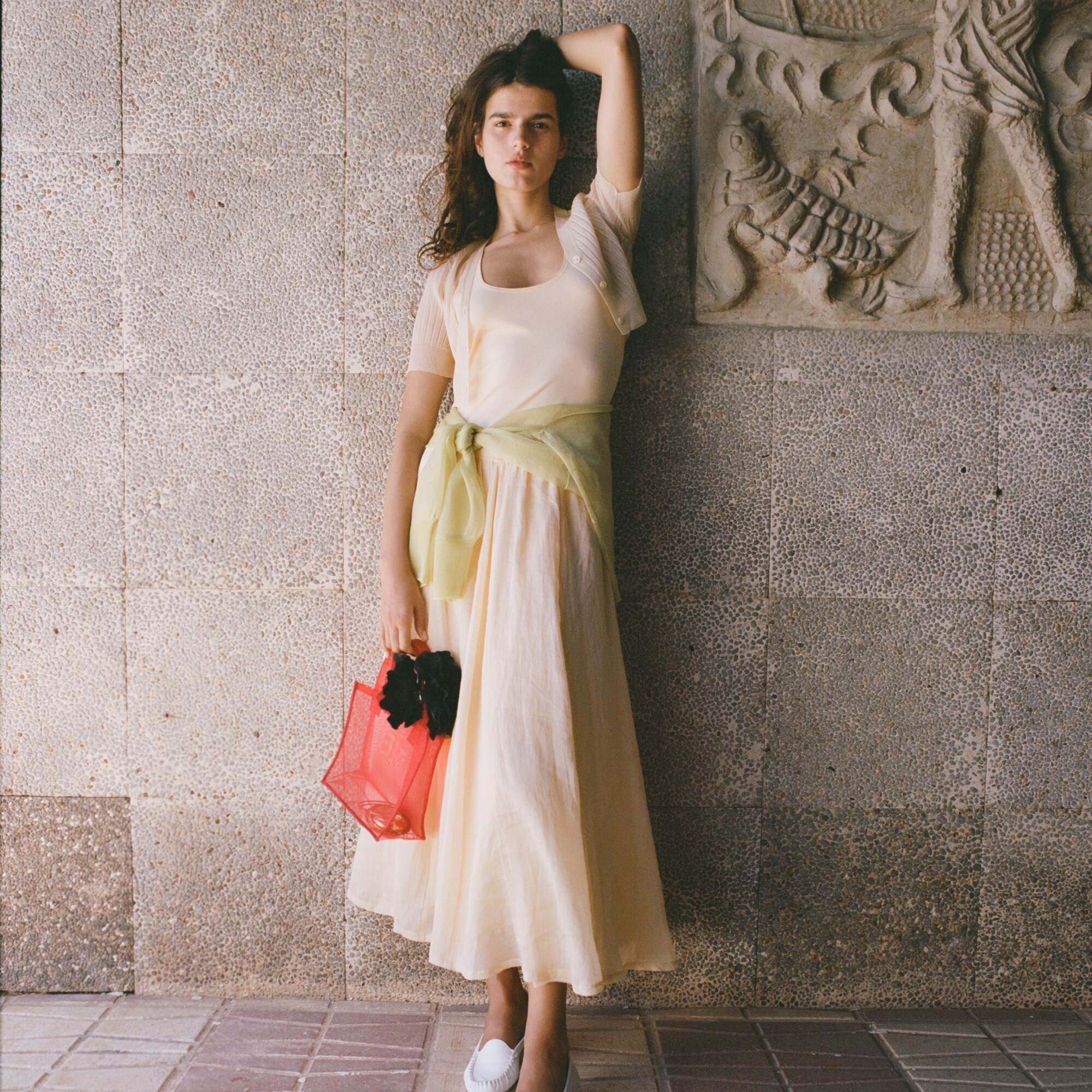 Maryam Nassir Zadeh X J.Crew cross-back midi dress in stretch cotton blend