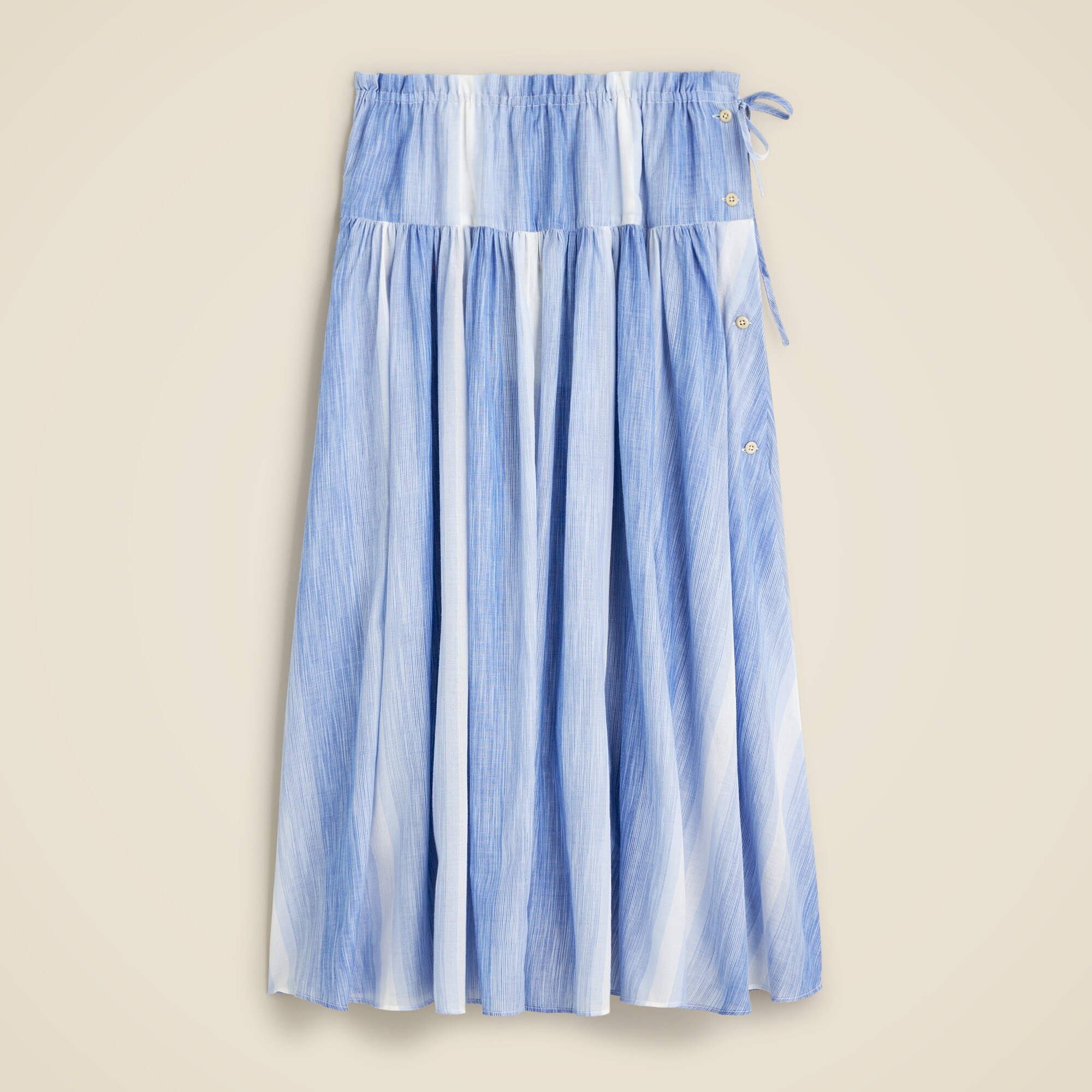 Maryam Nassir Zadeh X J.Crew ombré side-tie skirt in cotton voile
