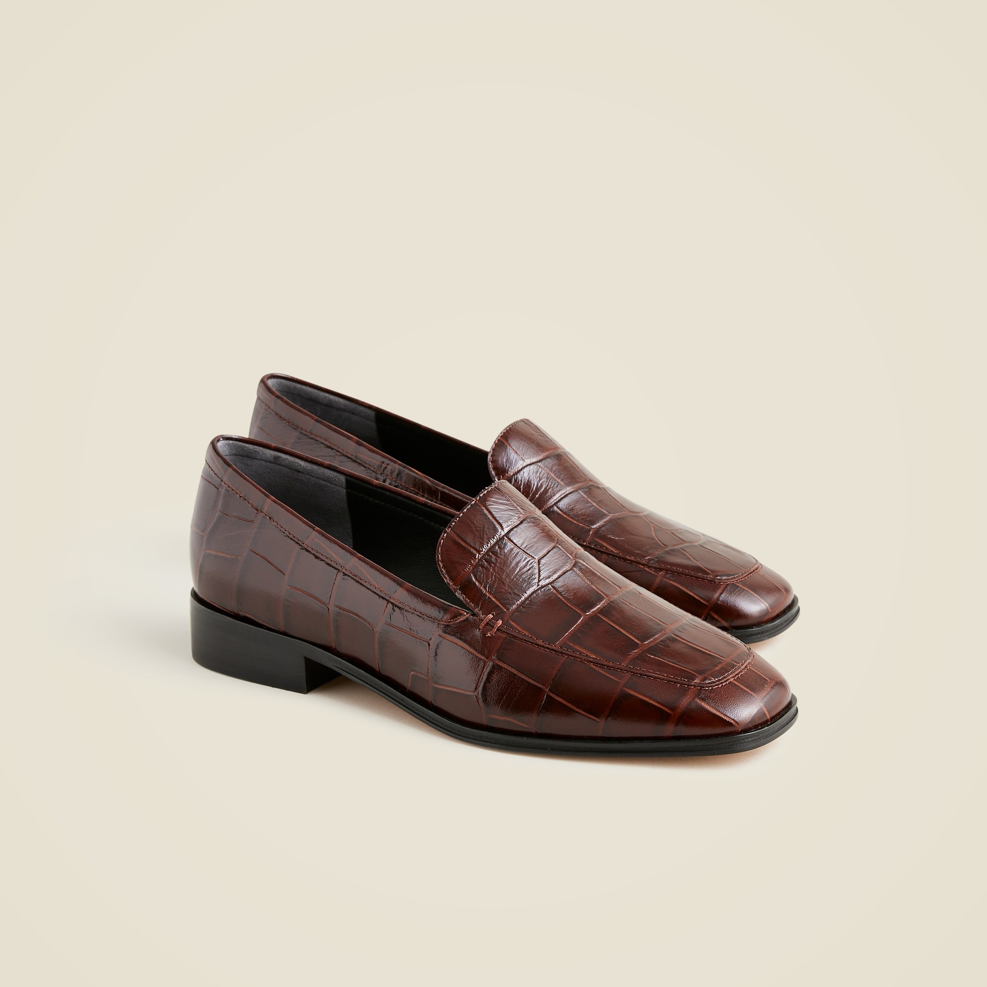 Maison loafers in croc-embossed Italian leather