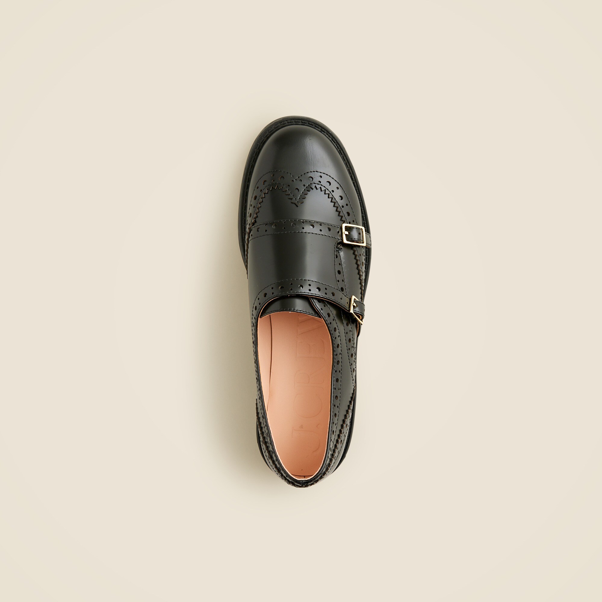 Monk-strap shoes in leather