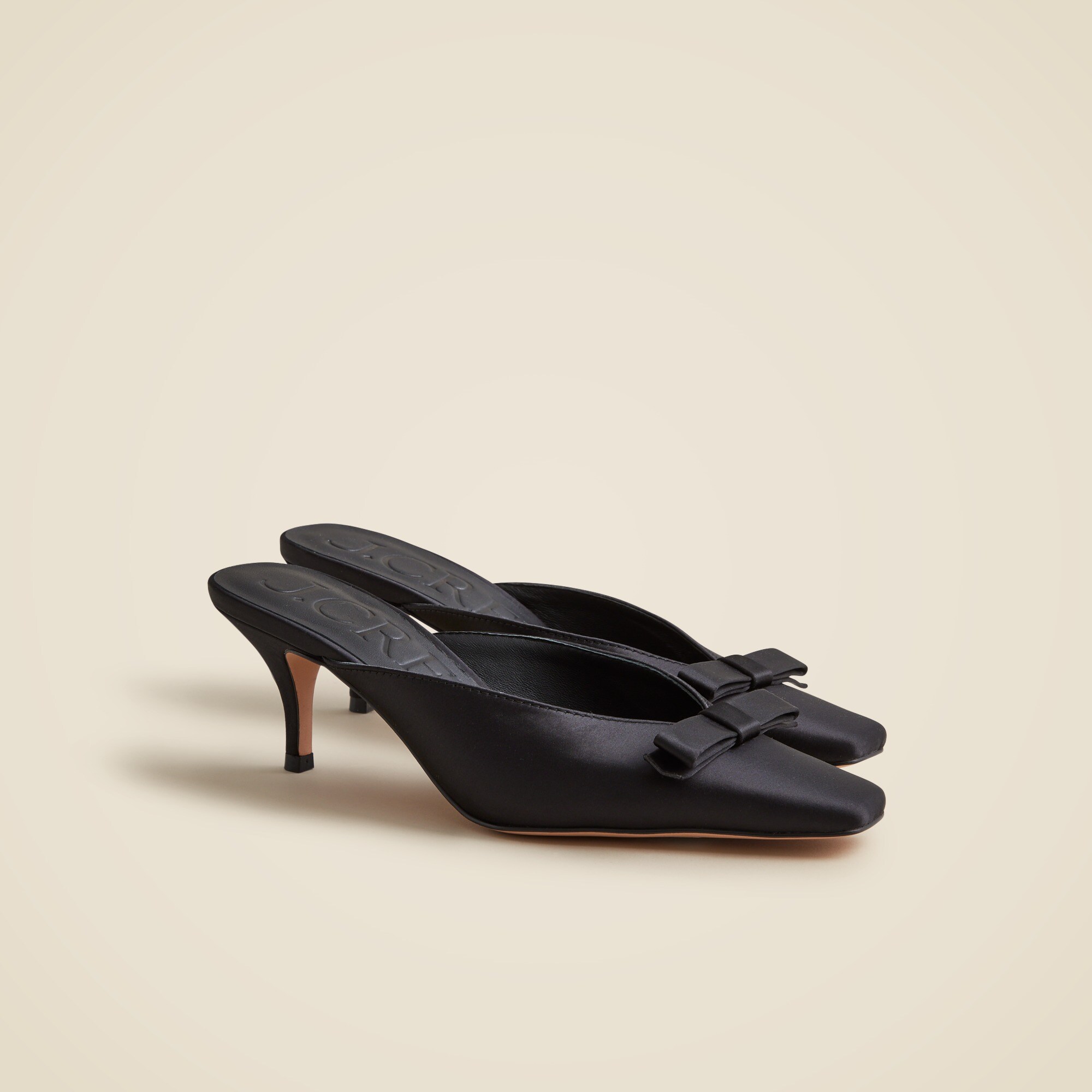 Leona mule heels in satin