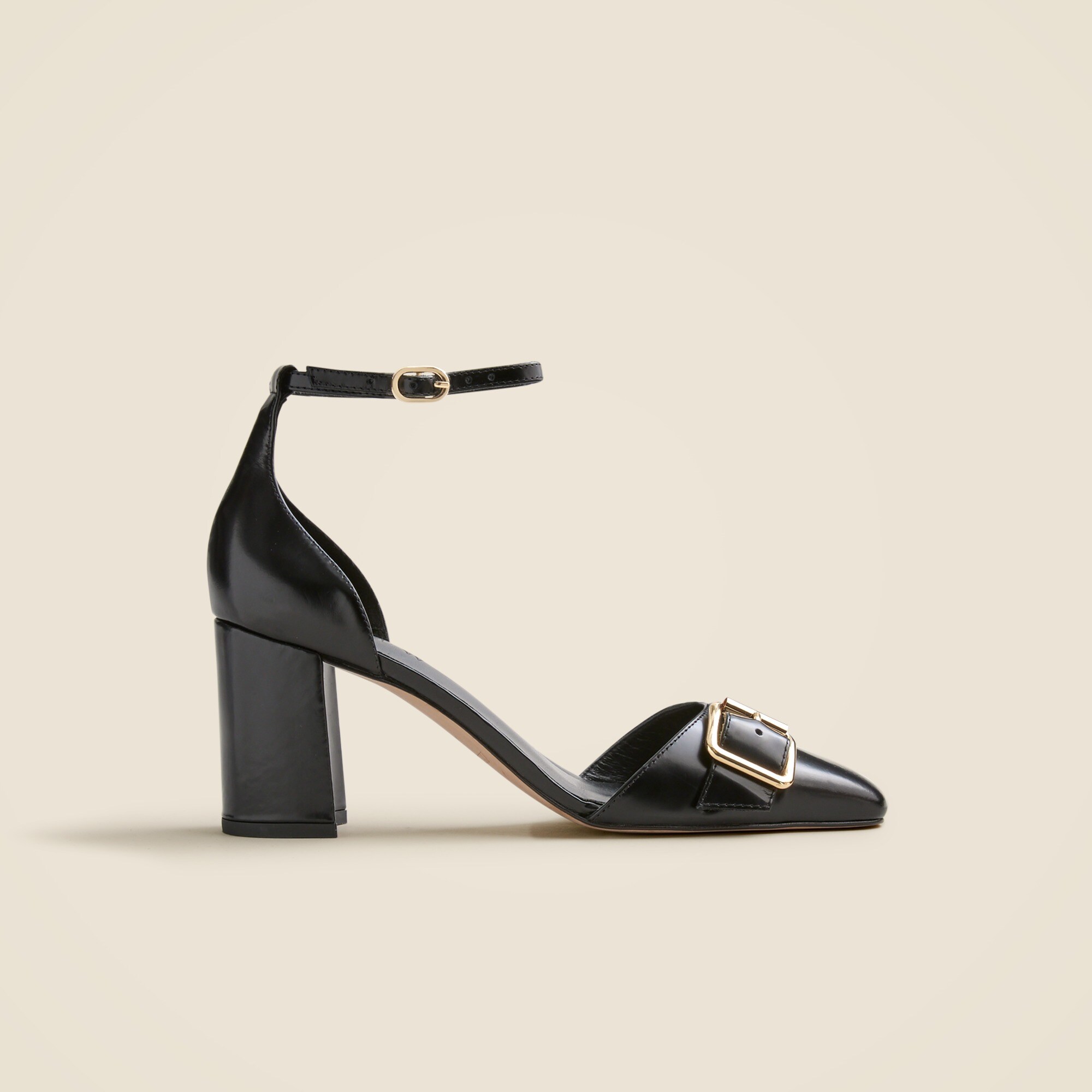 Maisie buckle heels in Italian leather