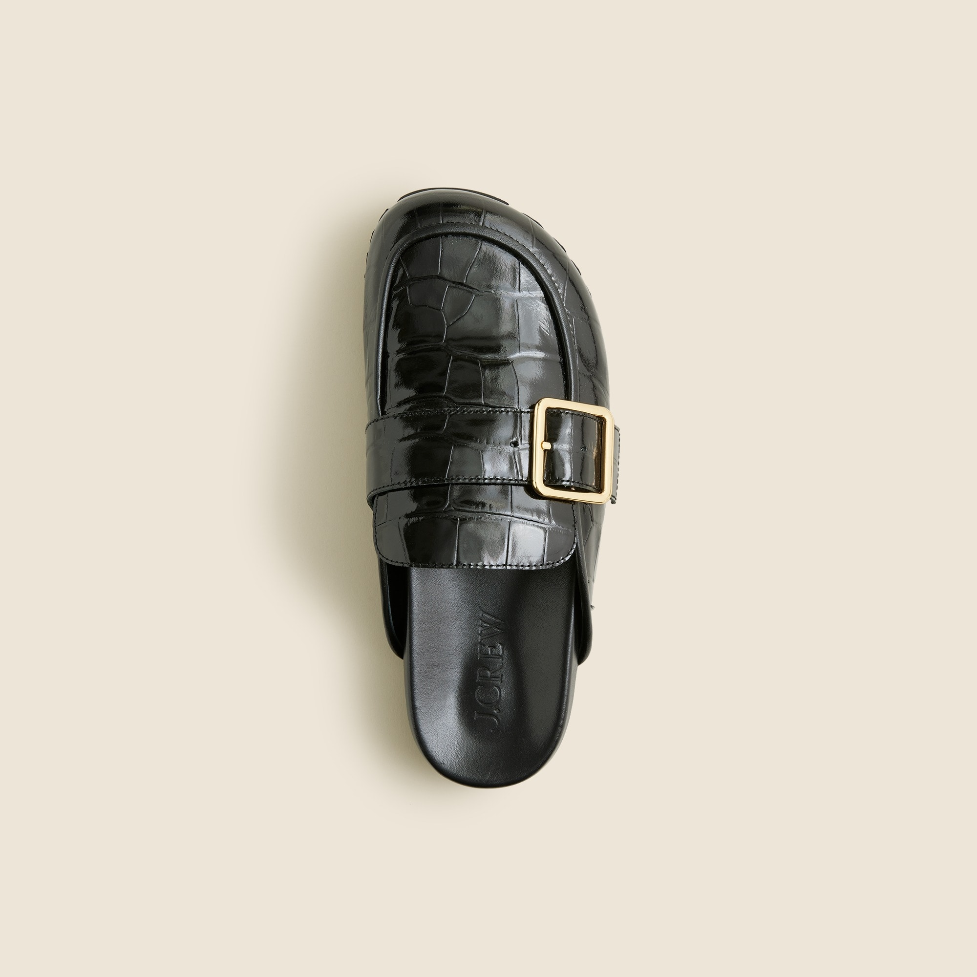 Marlow clogs in croc-embossed Italian leather