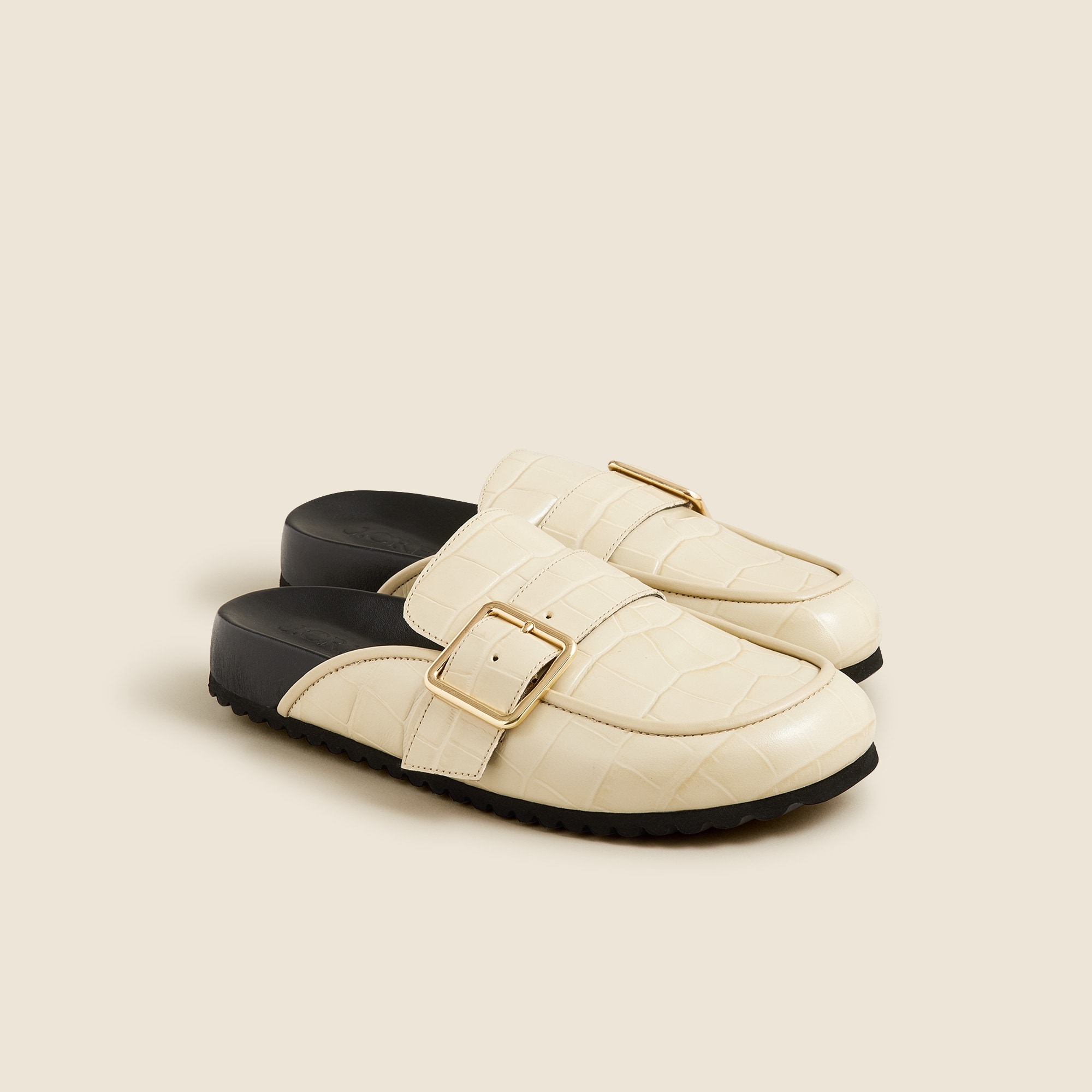 Marlow clogs in croc-embossed Italian leather