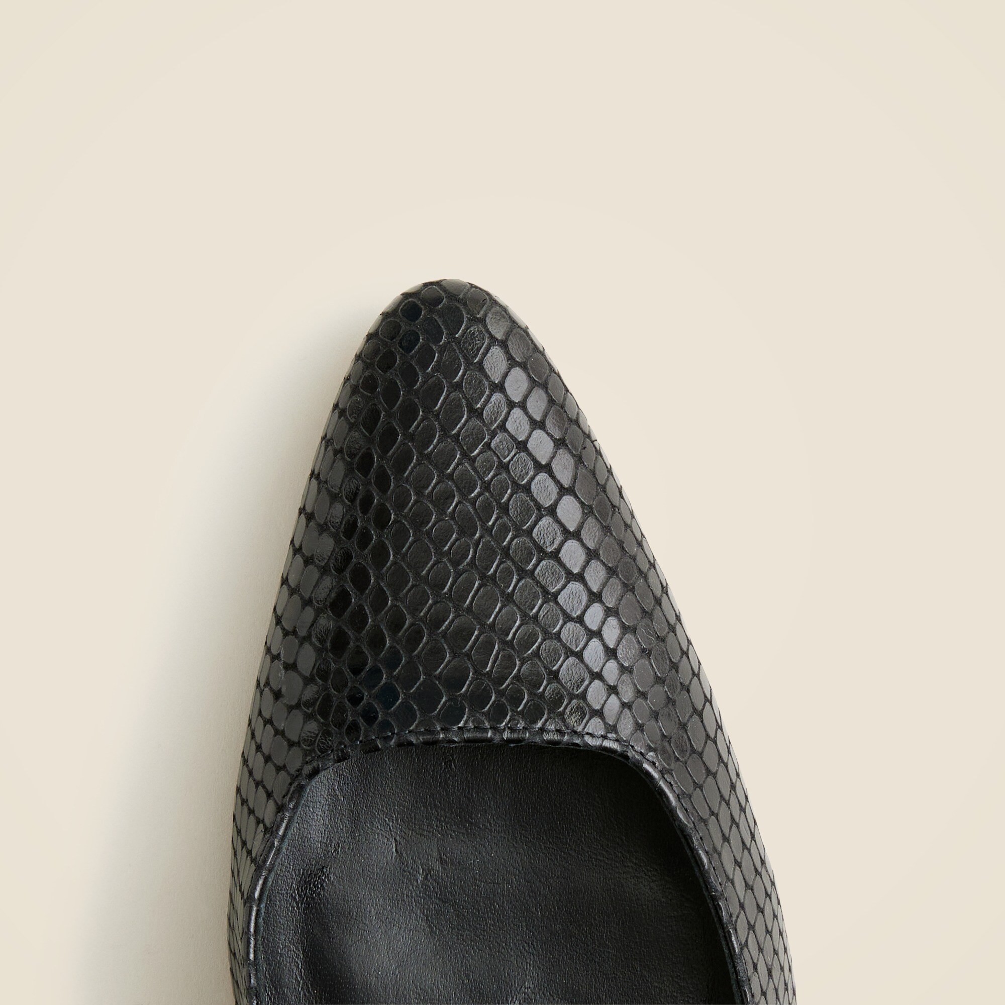 Made-in-Spain Jules pumps in snake-embossed leather