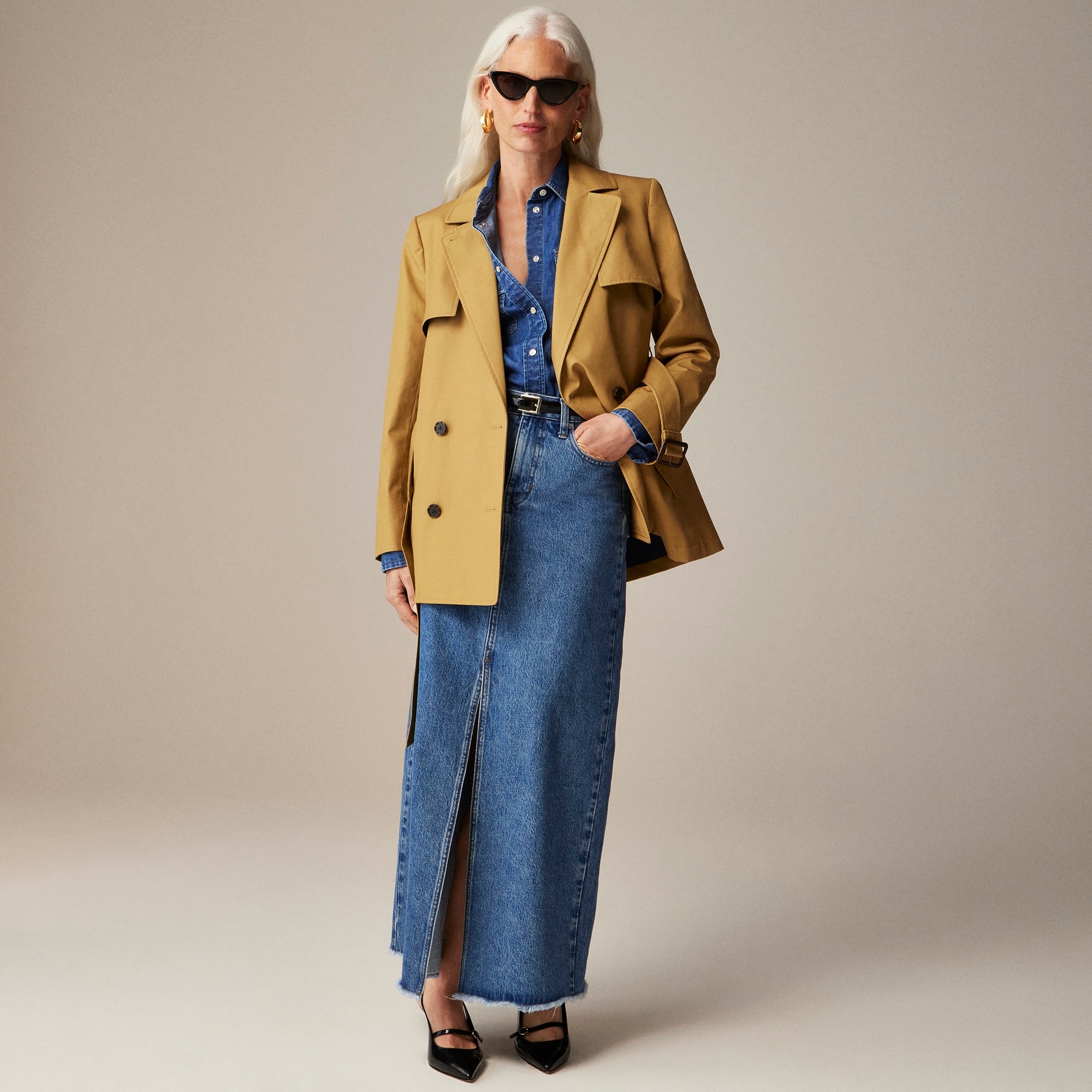 Cropped Icon trench coat