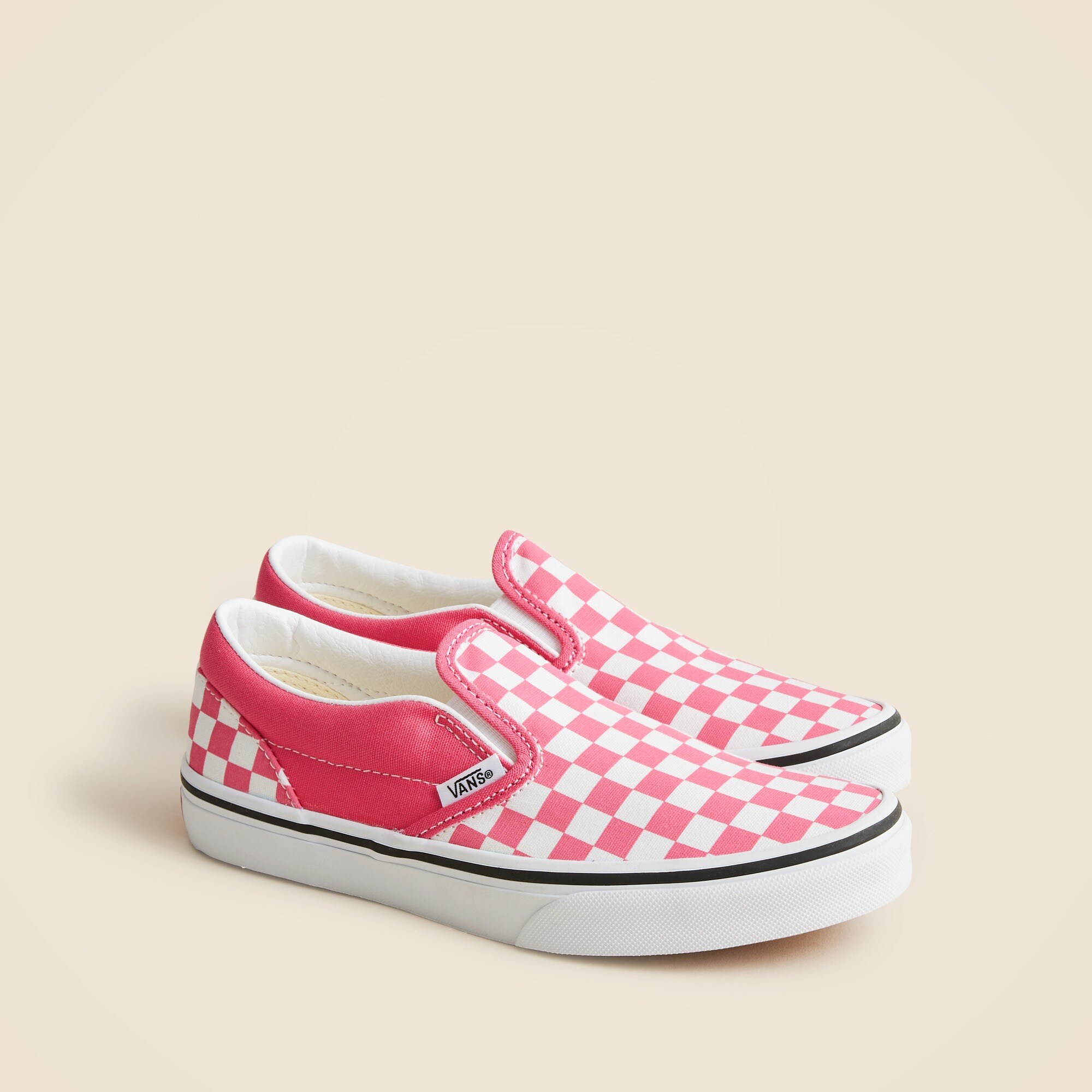 Vans® Youth kids' Classic slip-on sneakers in checkerboard