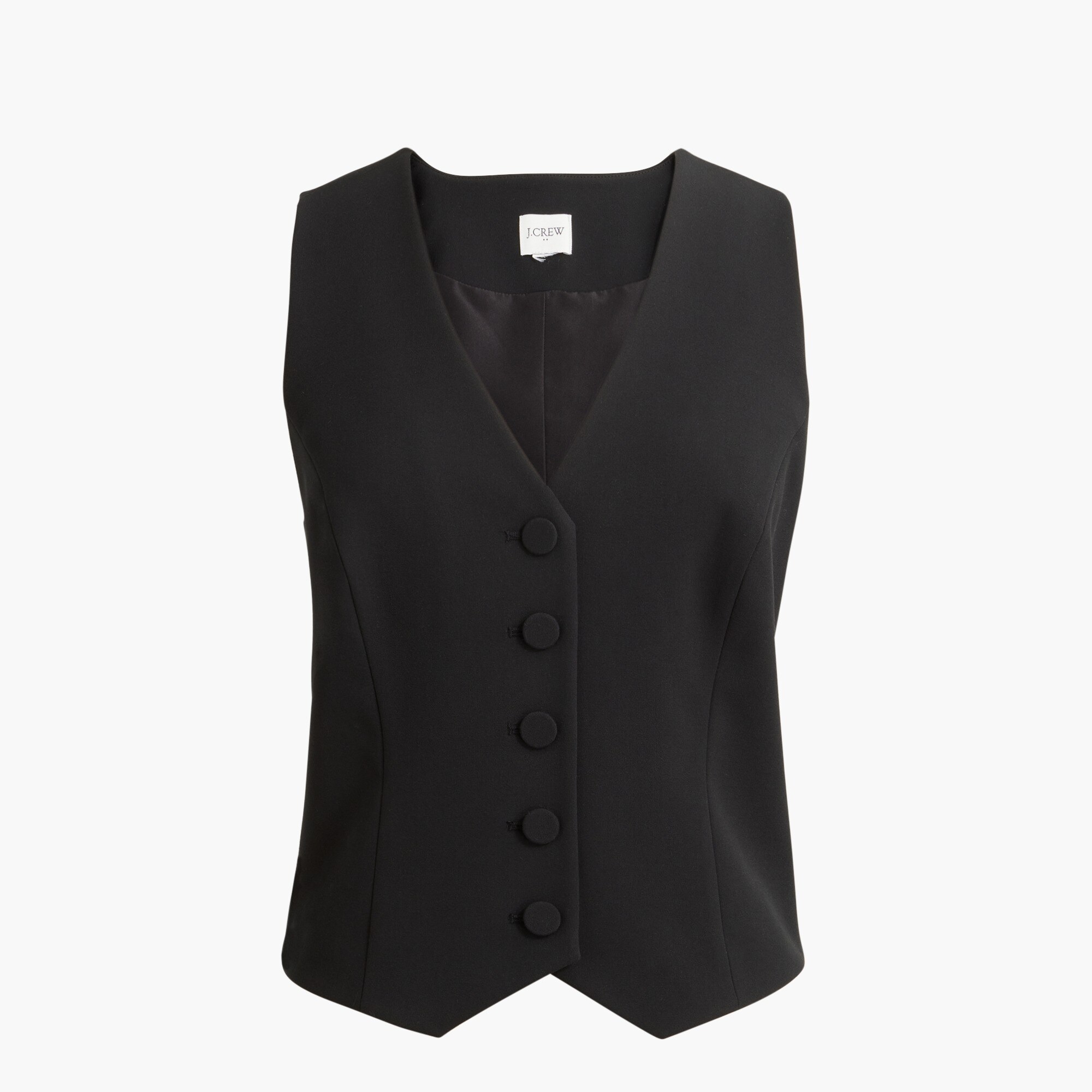 button-front vest for women