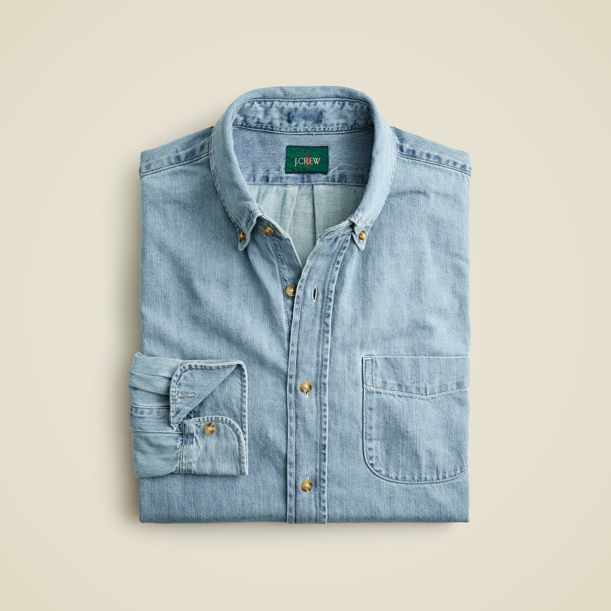 Giant-fit midweight denim shirt