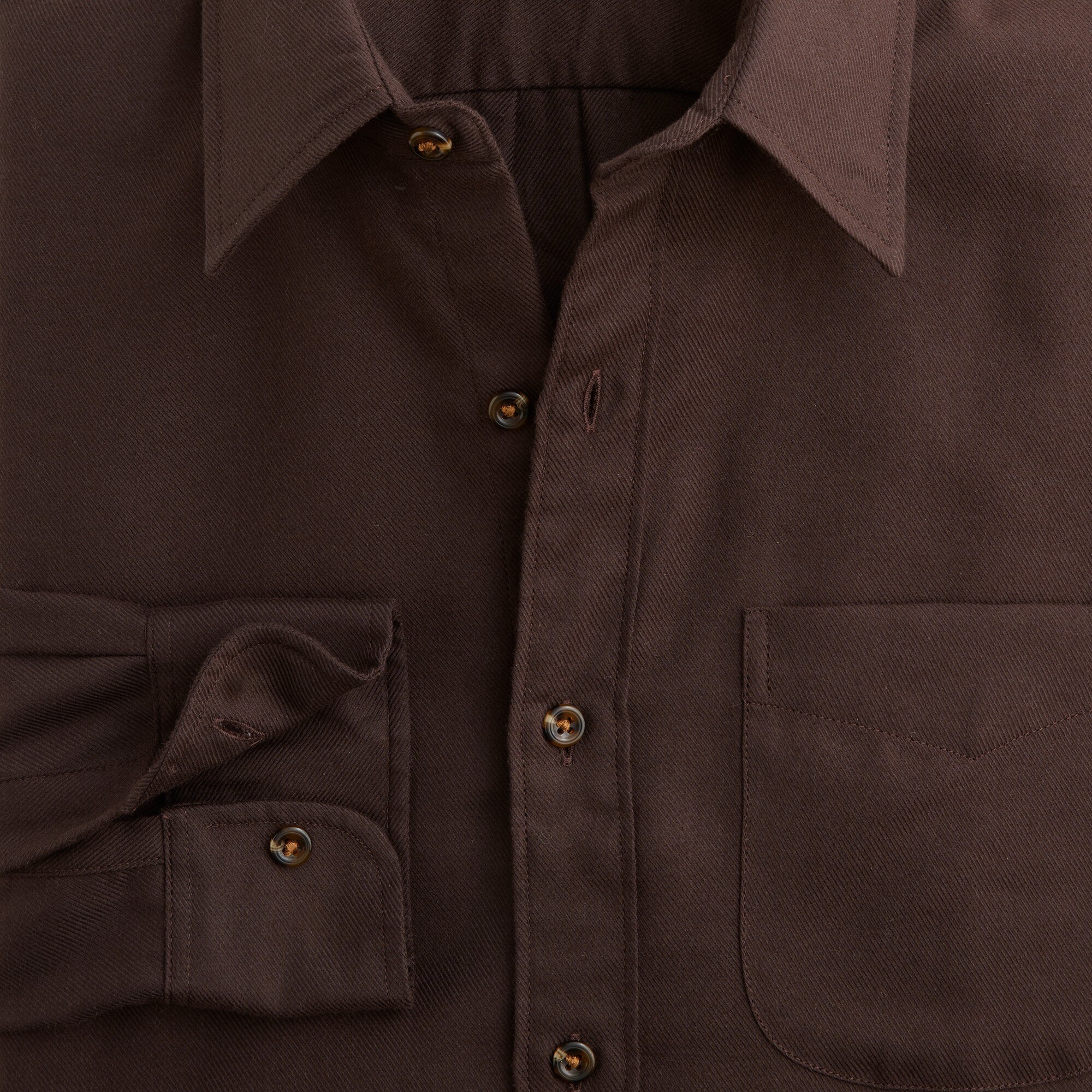 brown dress with stockings James Coward Signal Shirt Cotton Moleskin Dark Brown – Neighbour main image 1