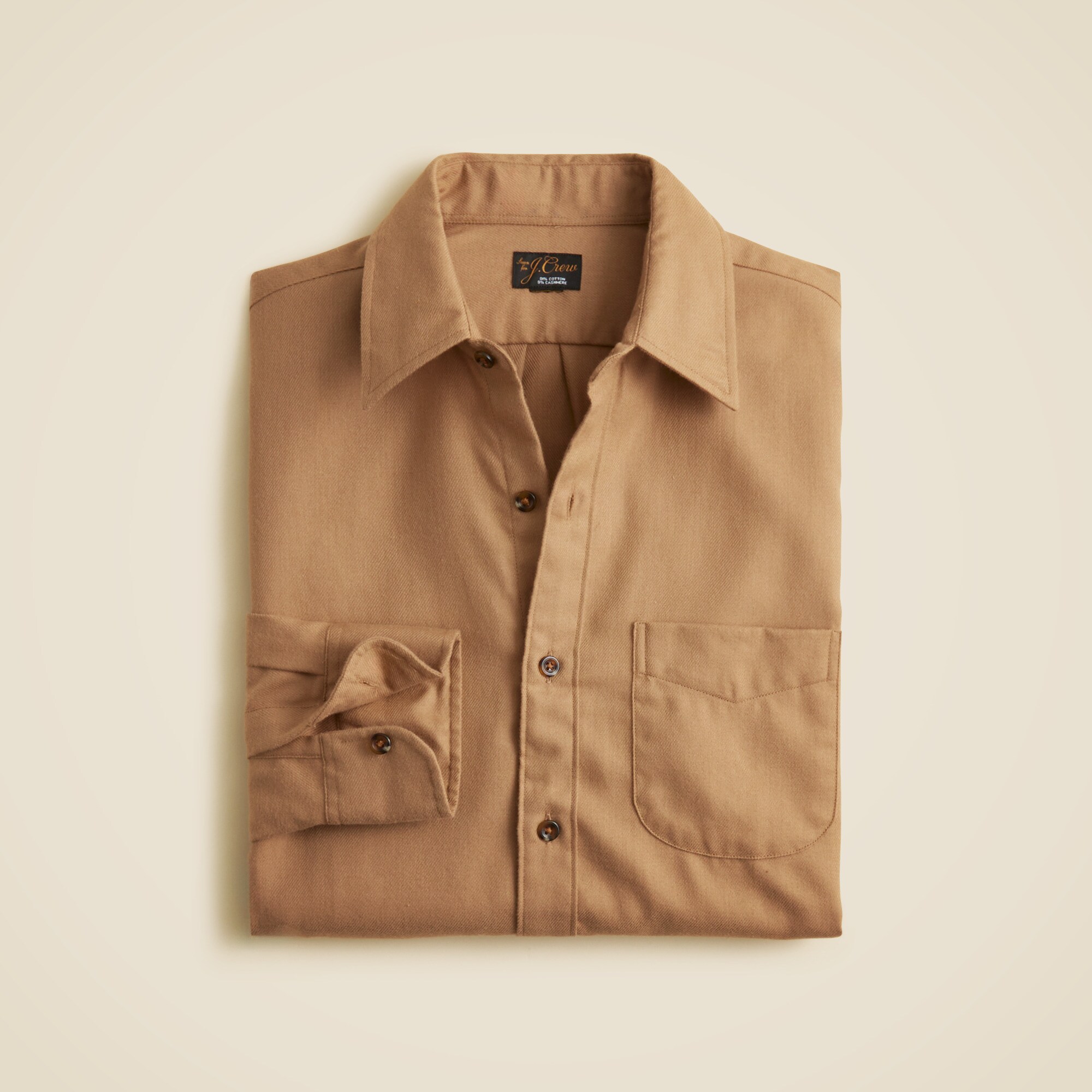 Cotton-cashmere Blend Shirt In Check For Men | J.Crew