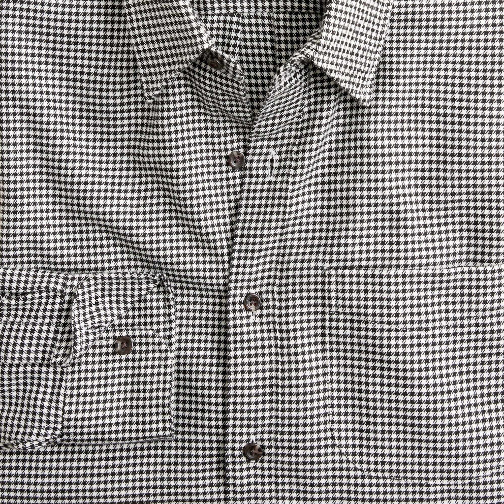 Cotton-cashmere blend shirt in check