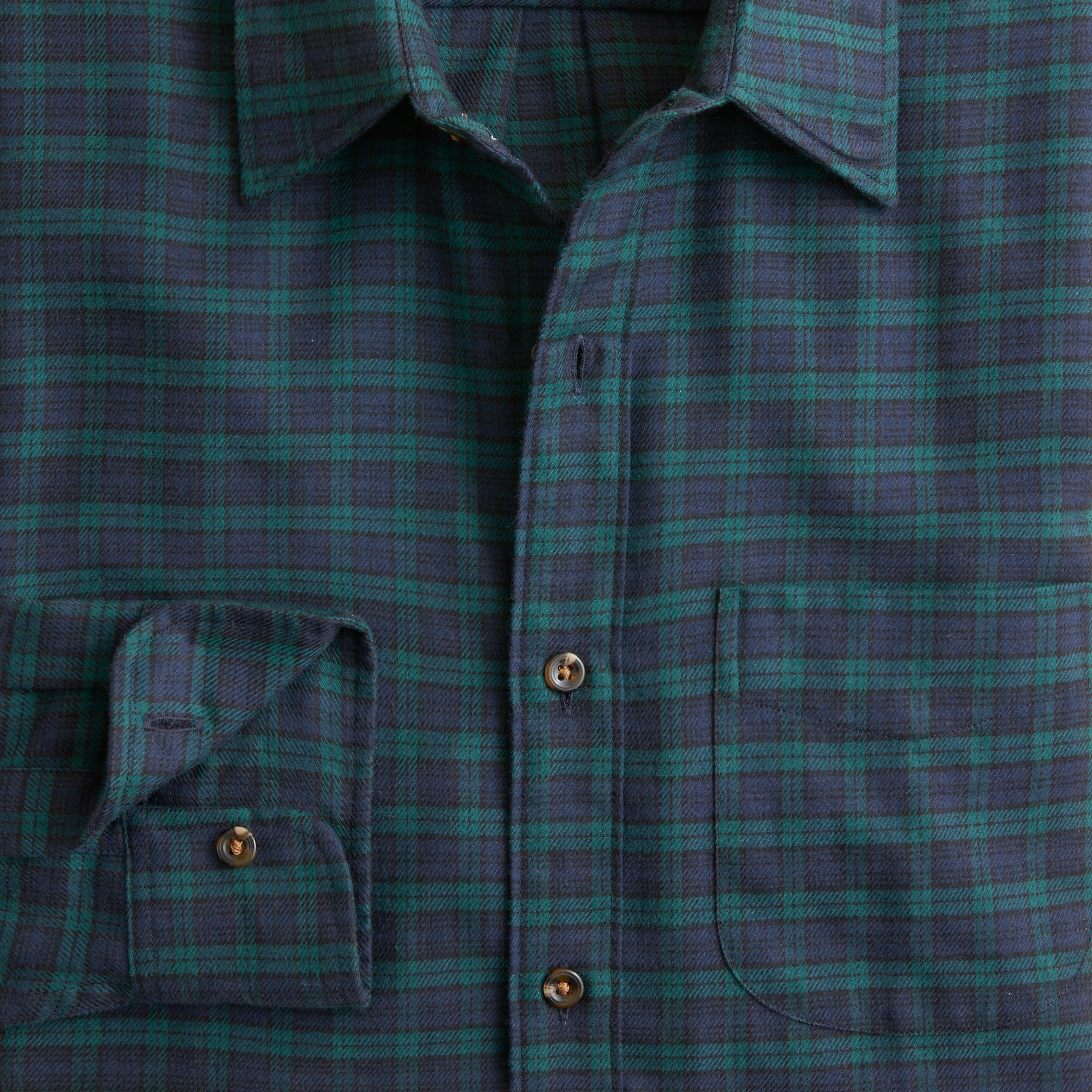 Cotton-cashmere blend shirt in check