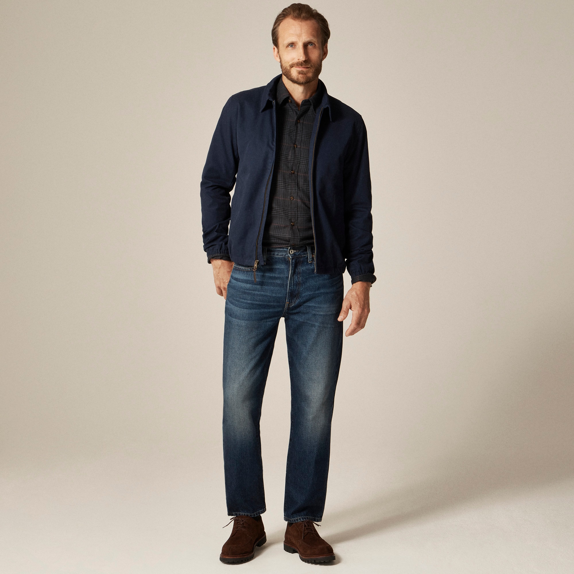 Cotton-cashmere blend shirt in check