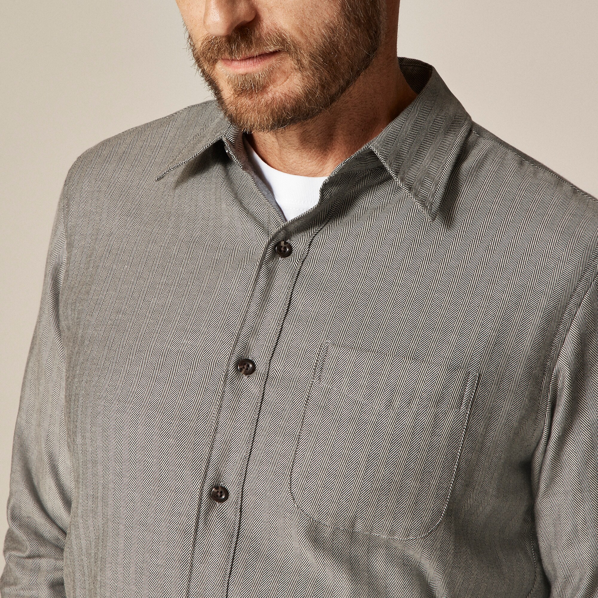 Cotton-cashmere blend shirt in check