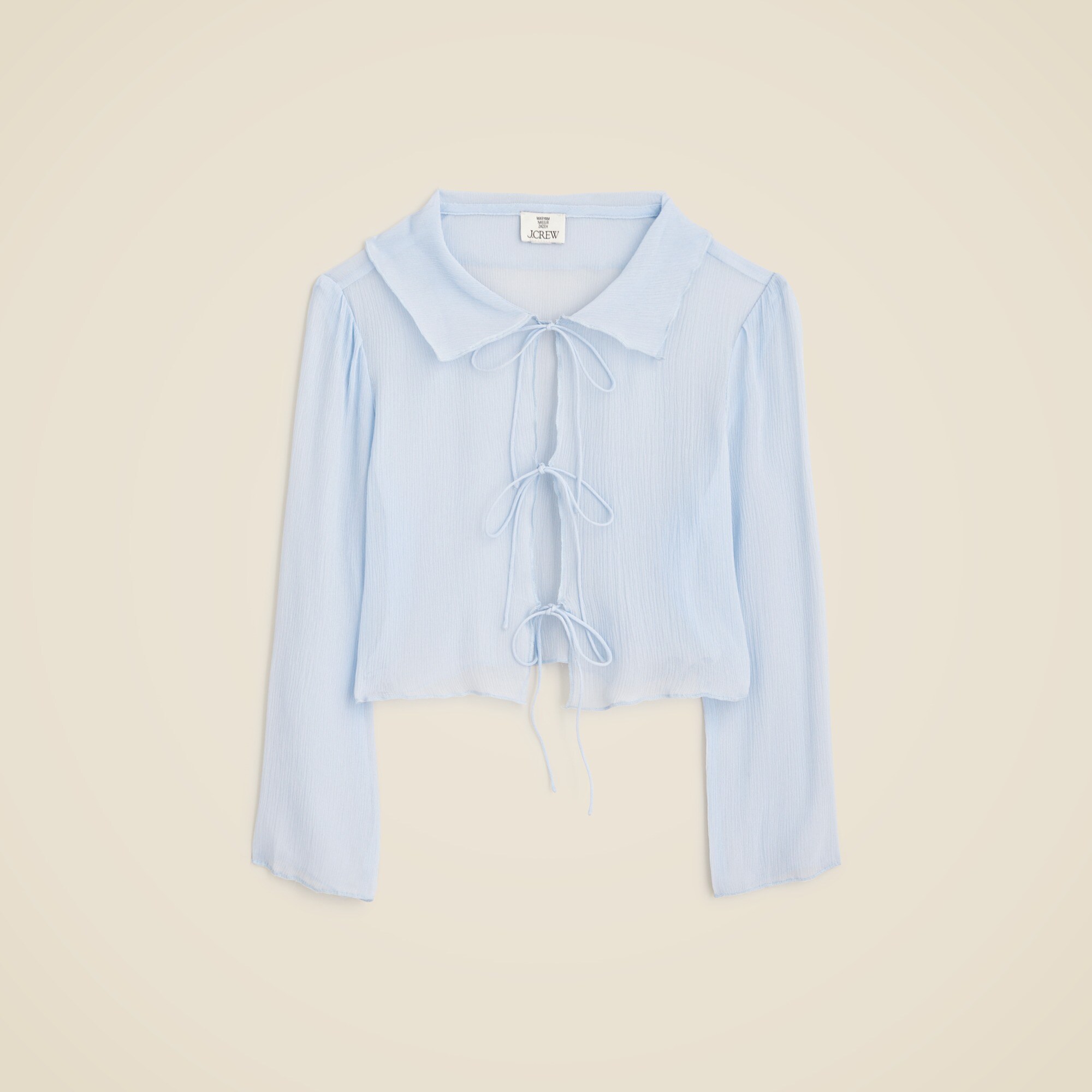 Maryam Nassir Zadeh X J.Crew sheer top in silk chiffon