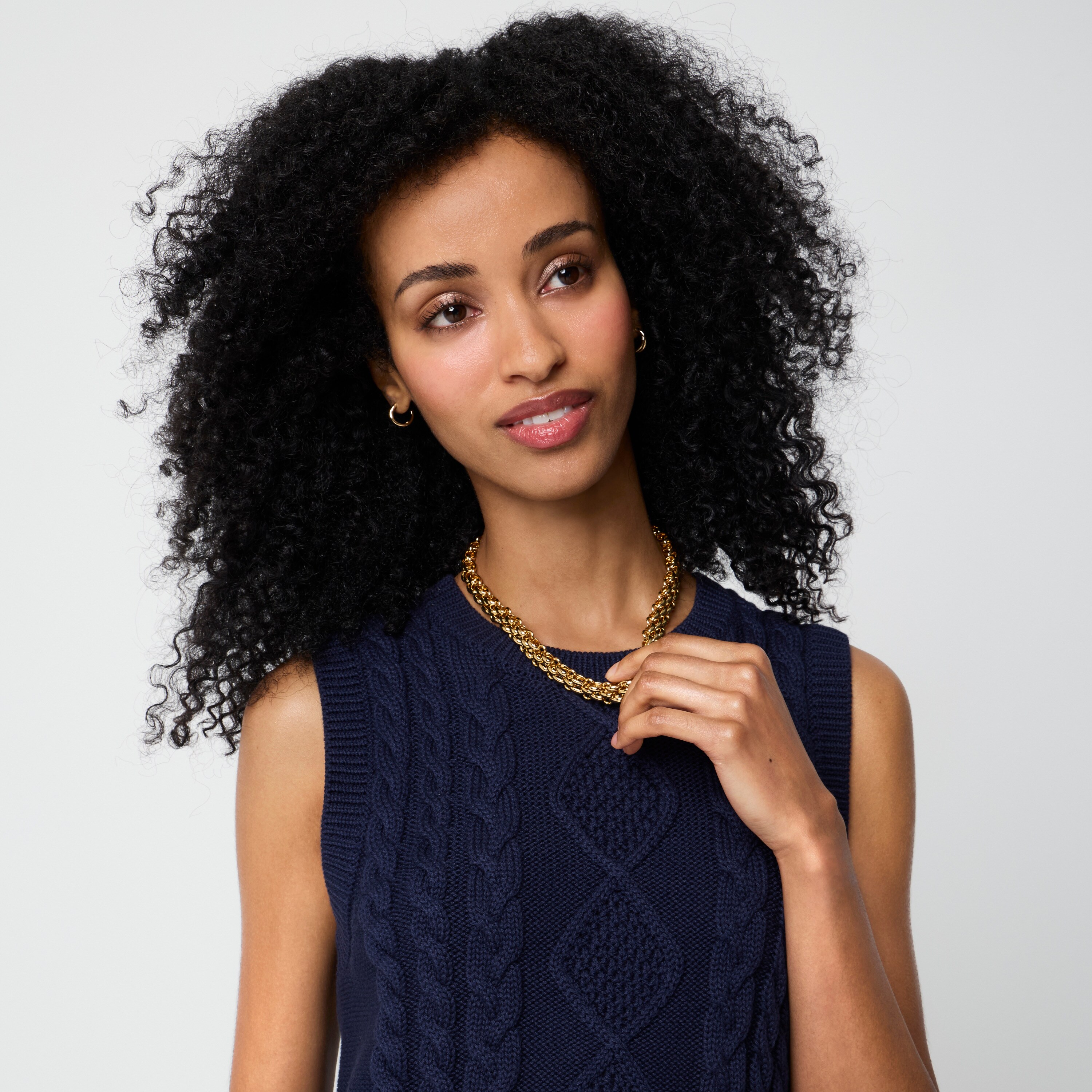 Cable-knit sweater-vest
