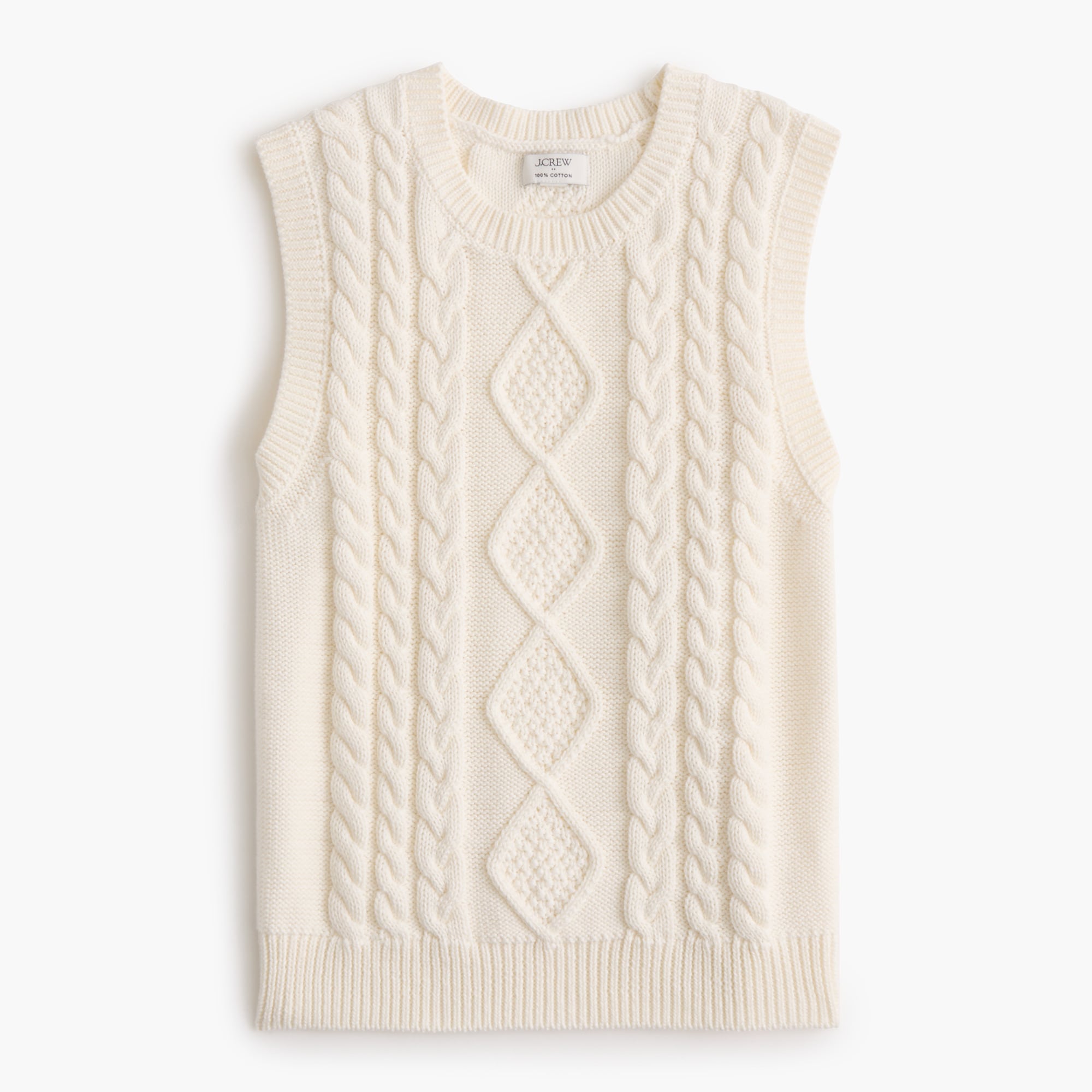 Cable-knit sweater-vest