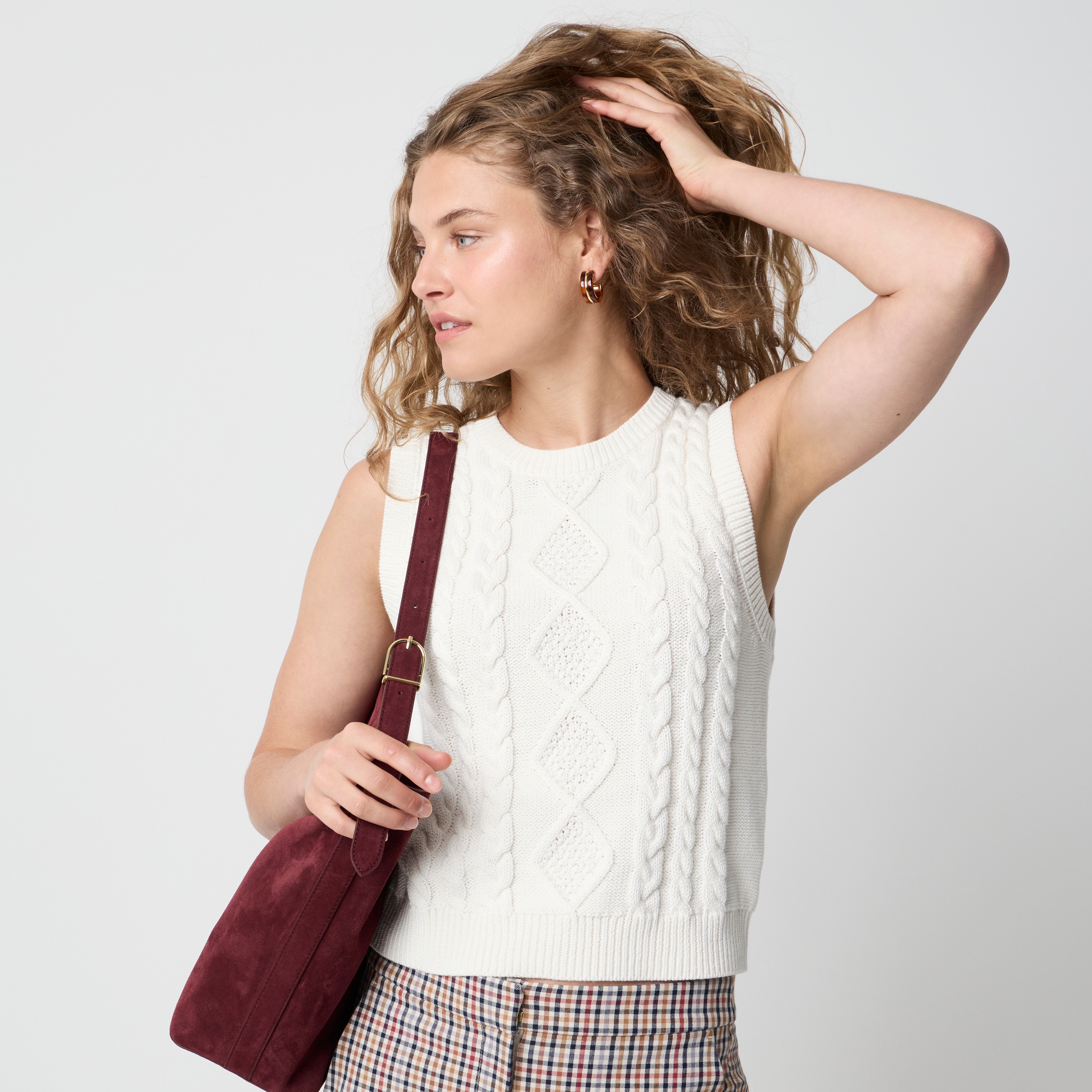 Cable-knit sweater-vest