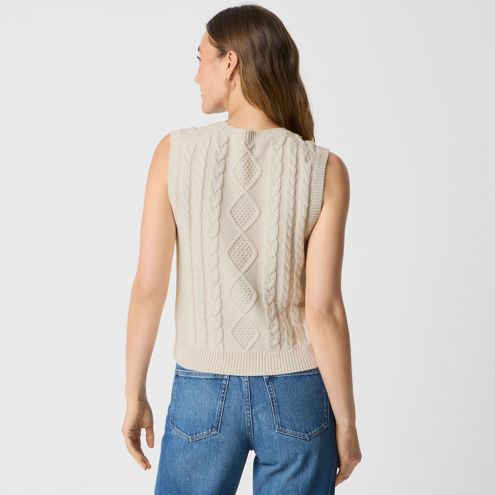 Cable-knit sweater-vest