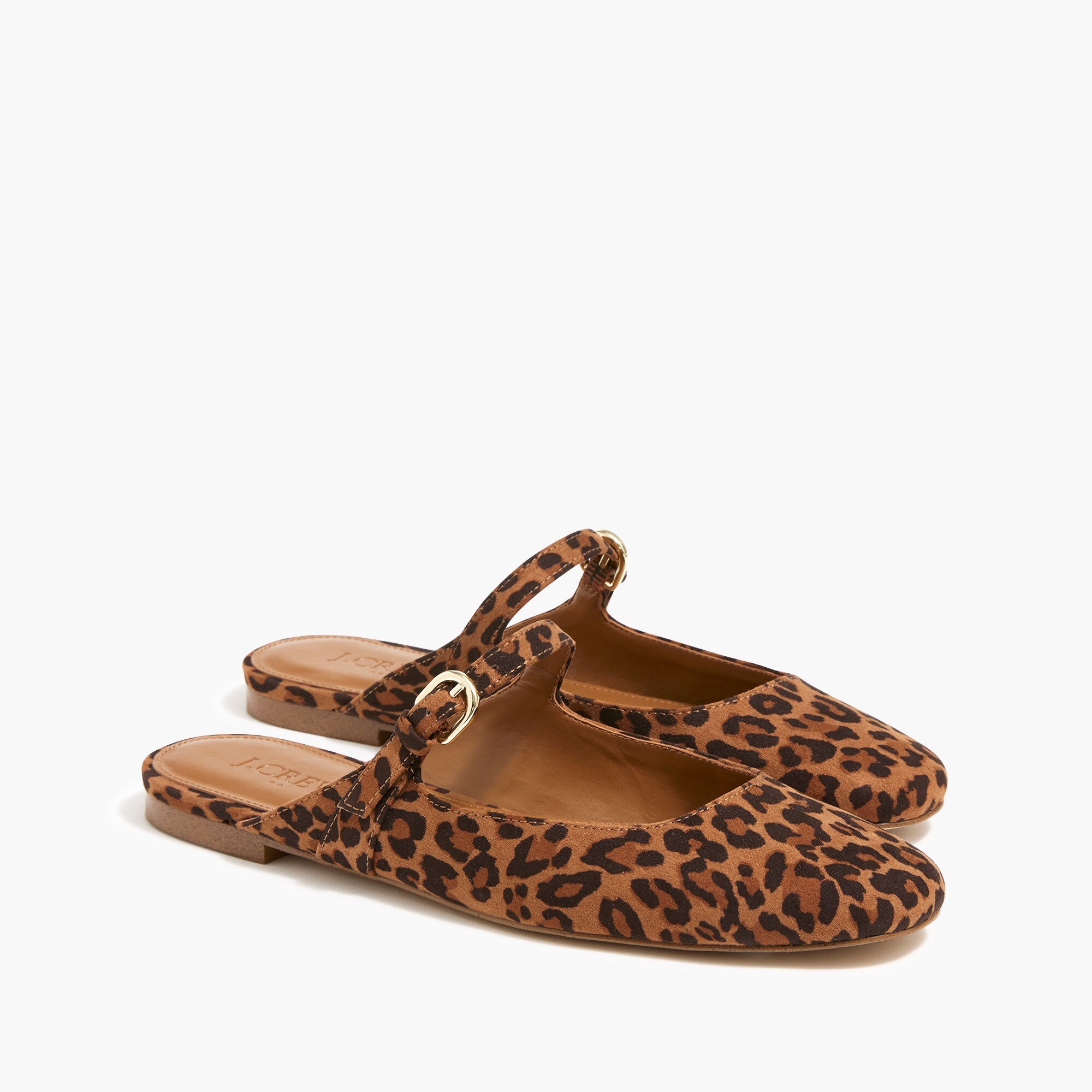 leopard mary jane mules for women