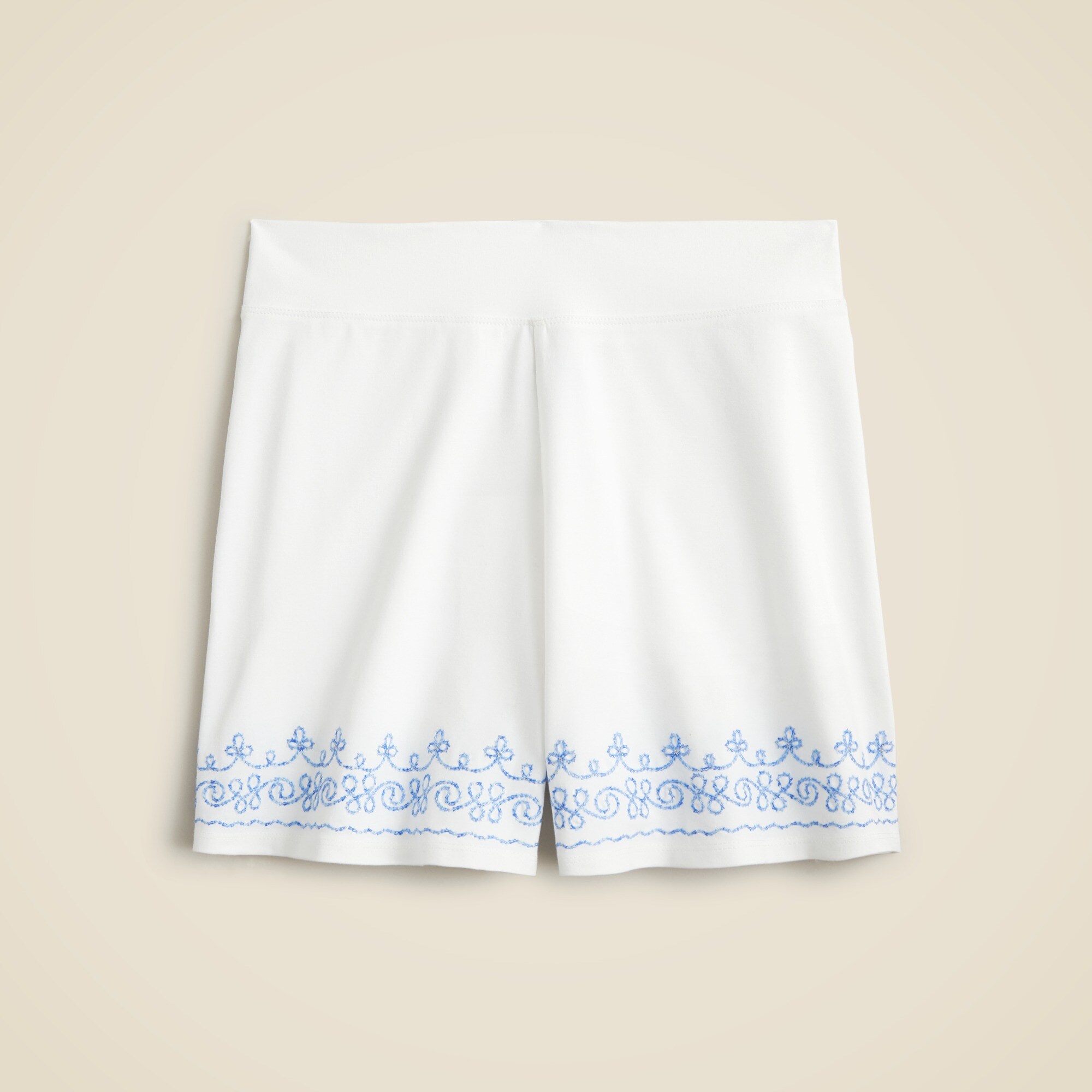 Maryam Nassir Zadeh X J.Crew Embroidered Mini Short In Stretch