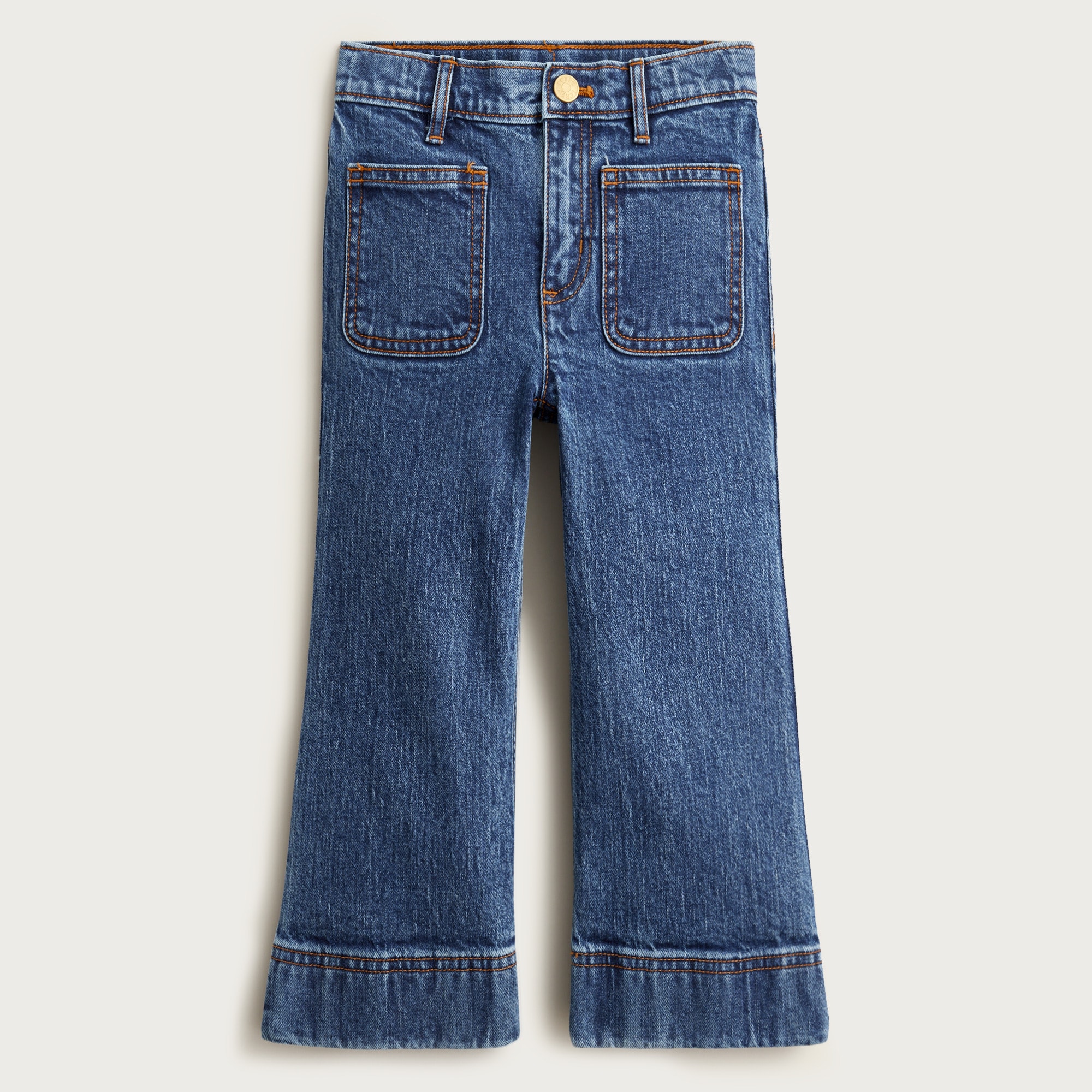 Girls' Sailor stretch denim trouser