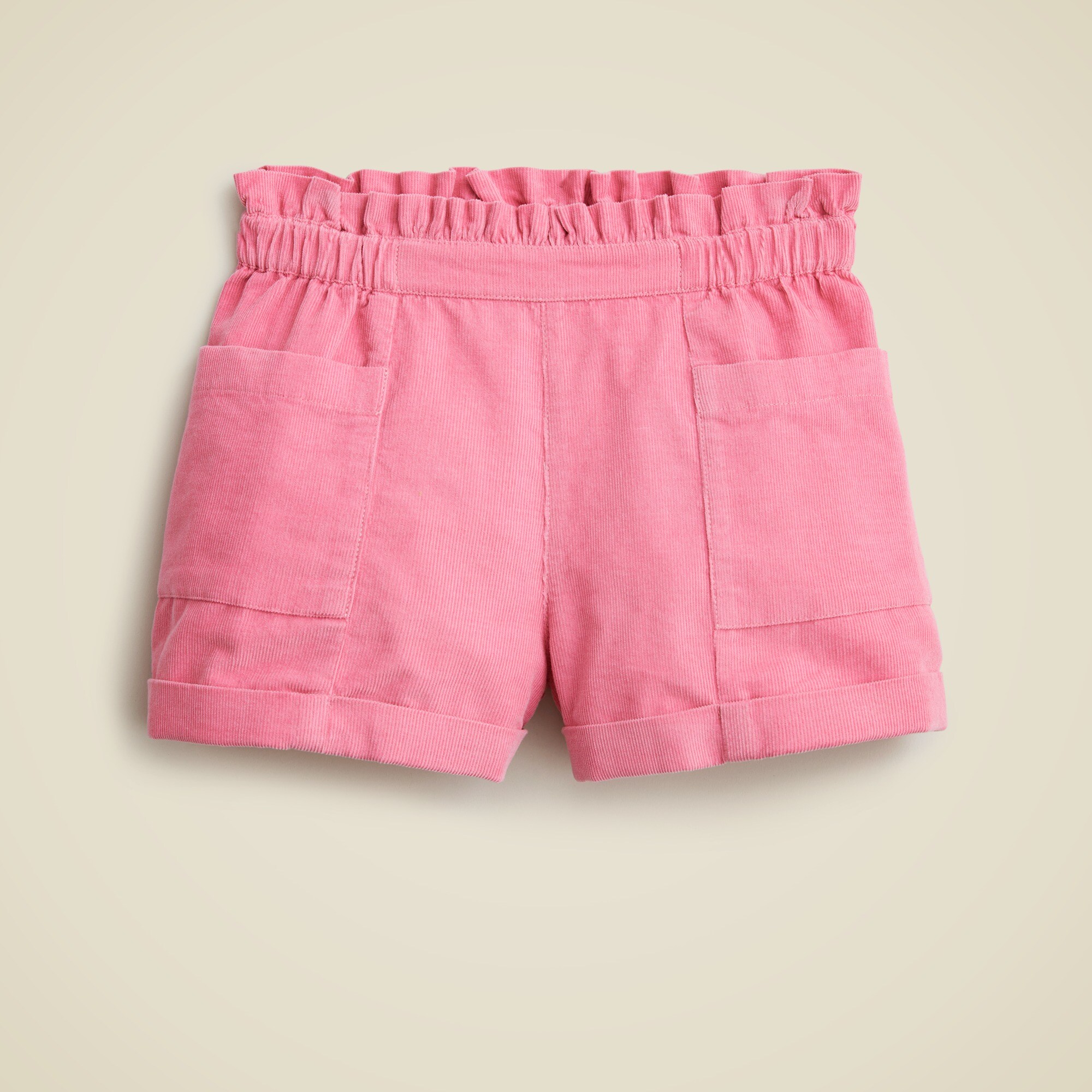  Girls' pull-on short in wide-wale corduroy