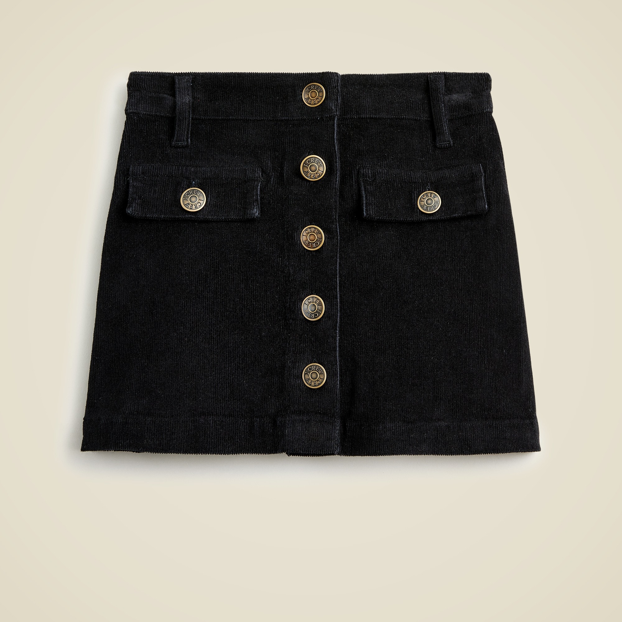 girls Girls' corduroy button-front mini skirt