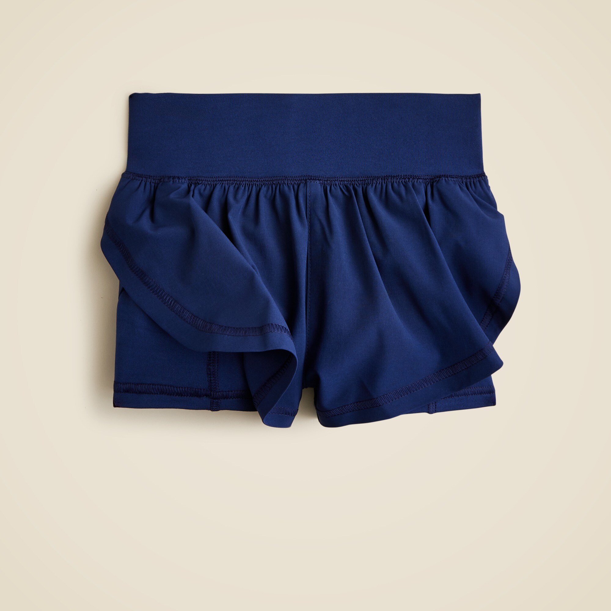 Girls' flutter short in performance jersey