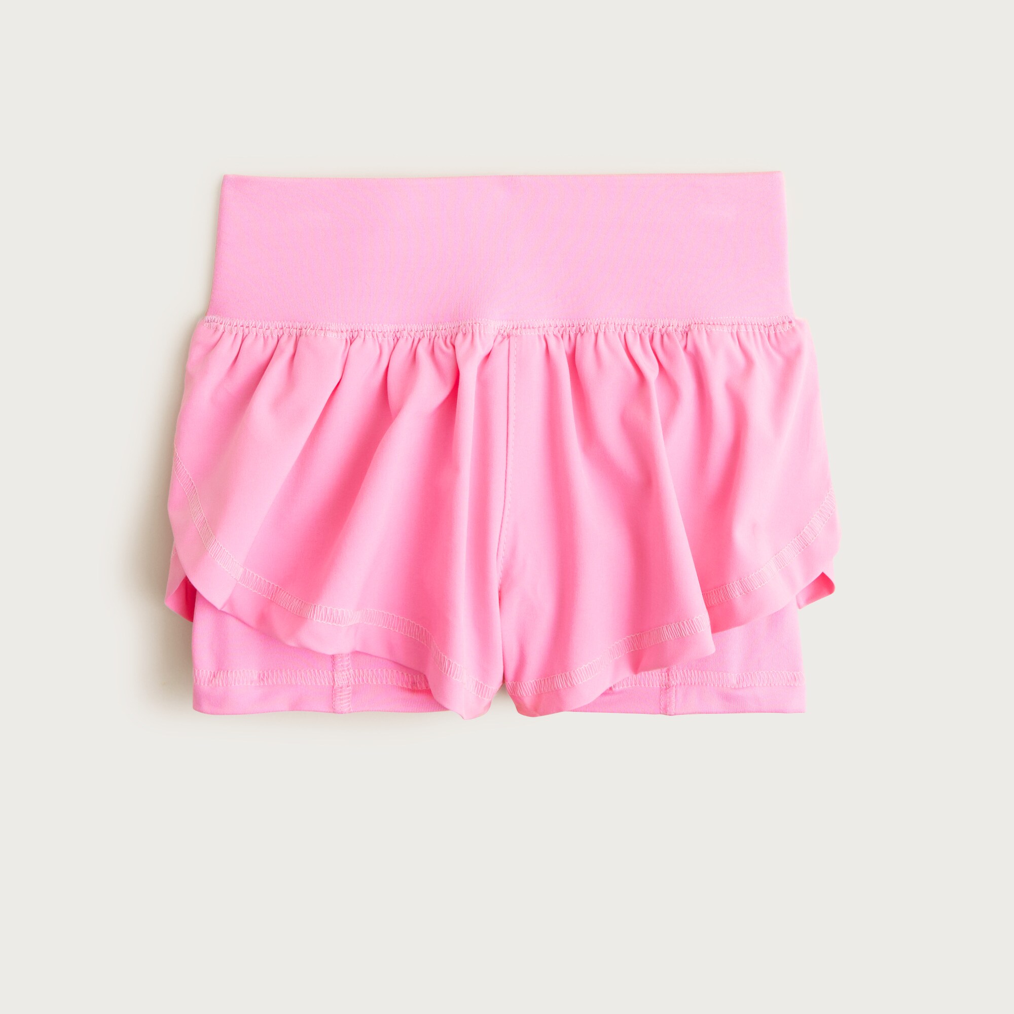Girls' flutter short in performance jersey