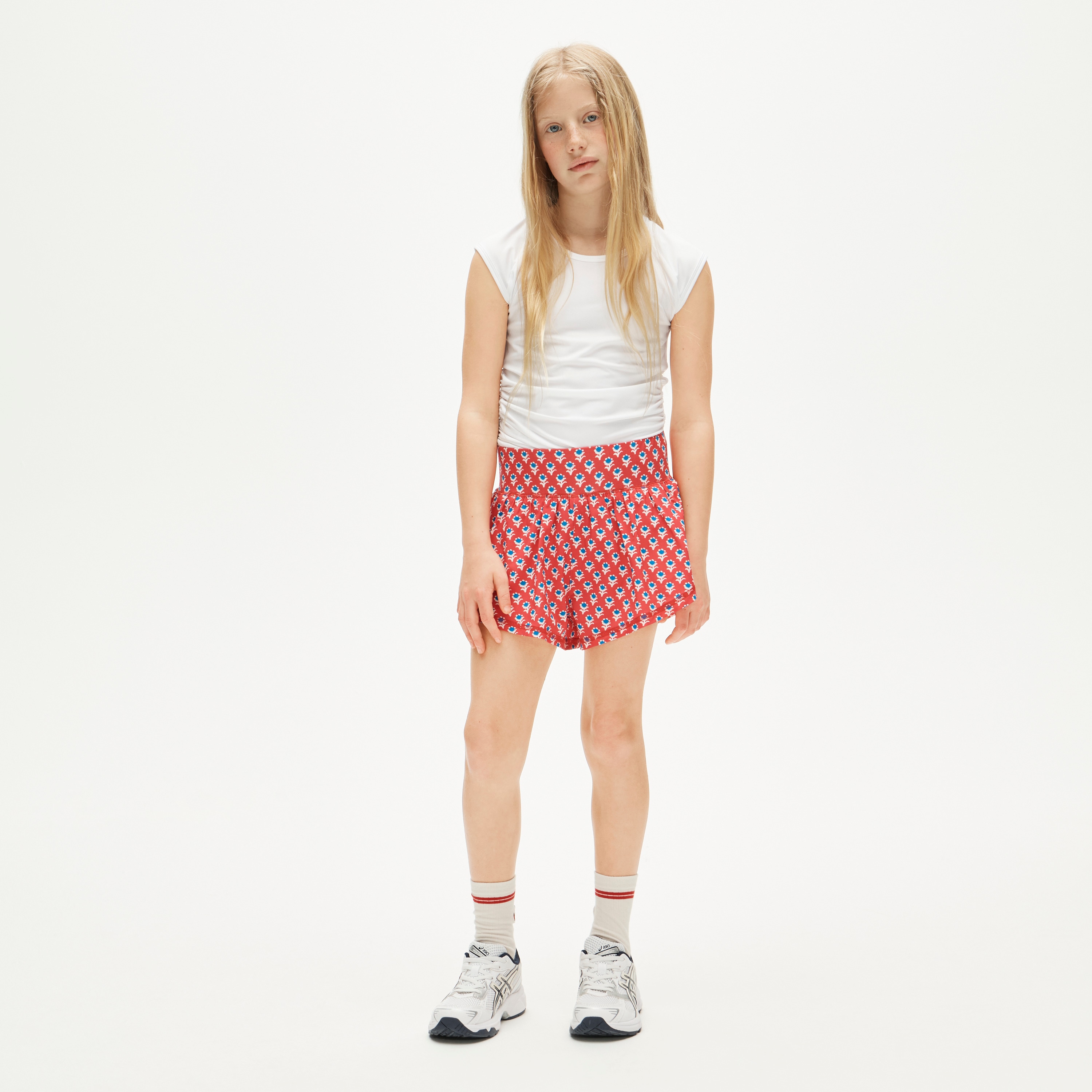 Girls' flutter short in performance jersey