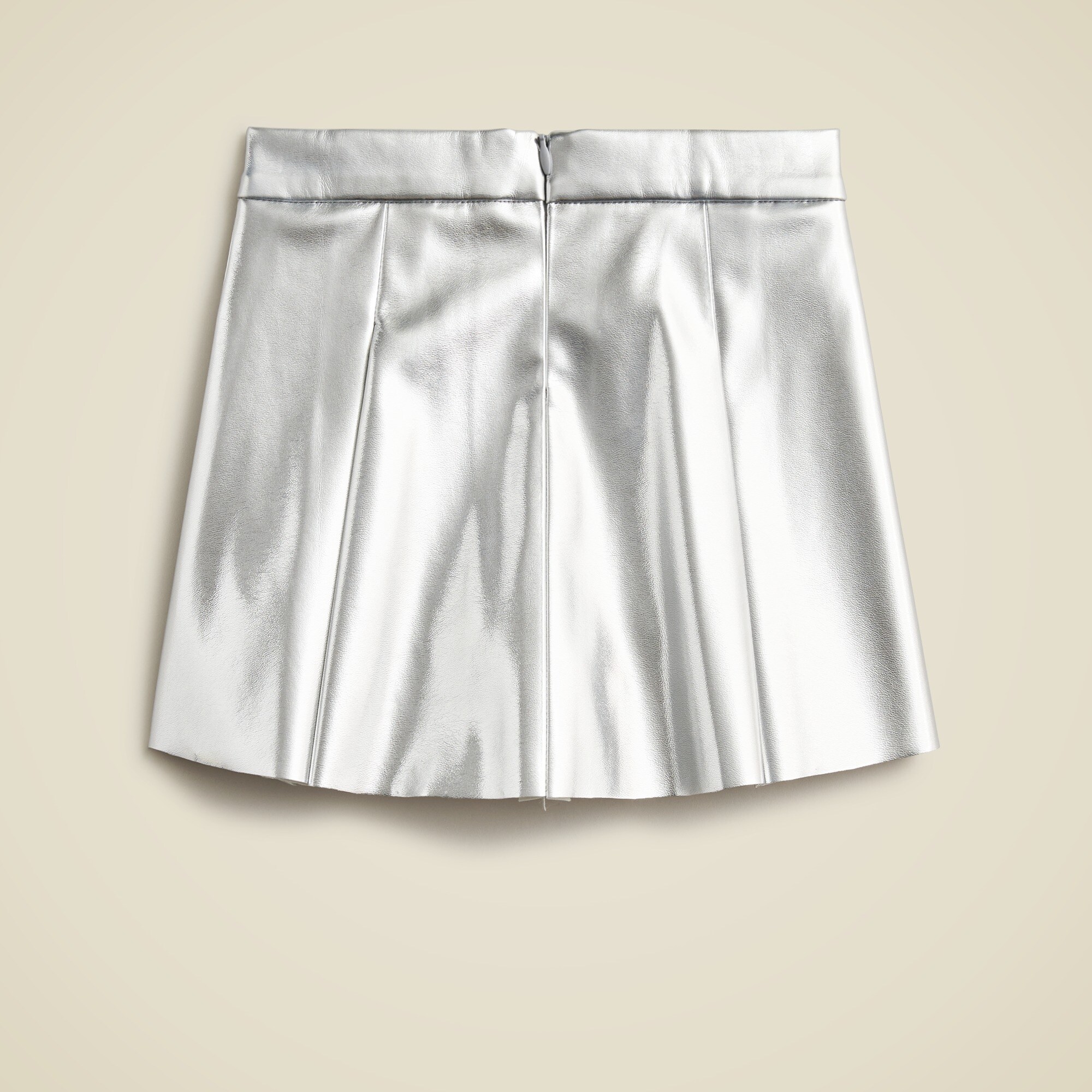 Girls' pleated pull-on skirt in metallic