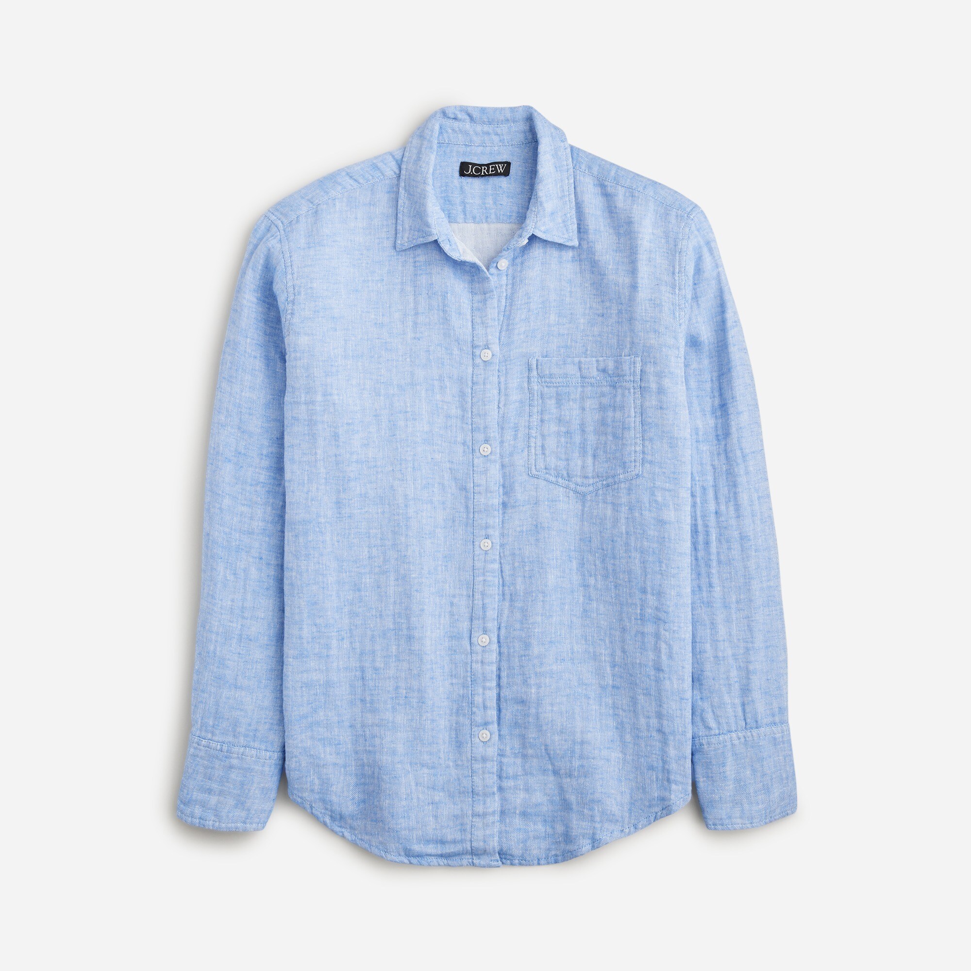 Garçon classic shirt in cotton-linen blend gauze