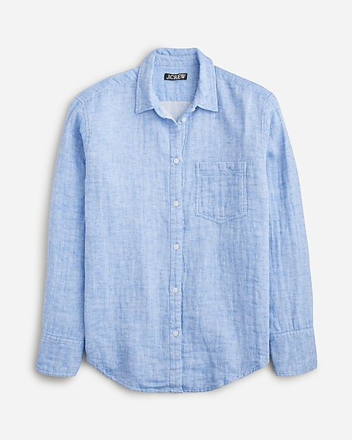  Gar&ccedil;on classic shirt in cotton-linen blend gauze