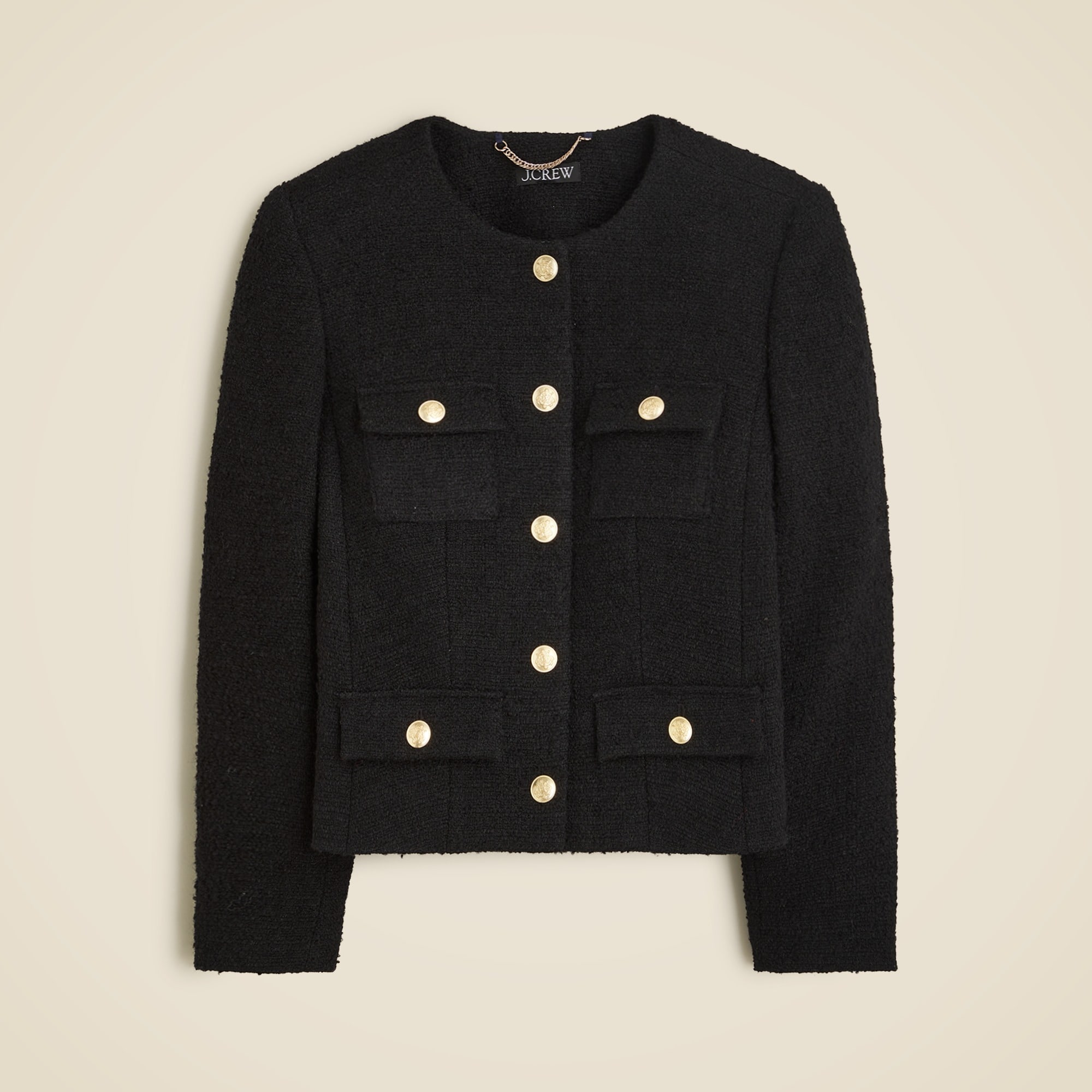 Black tweed jacket ladies online