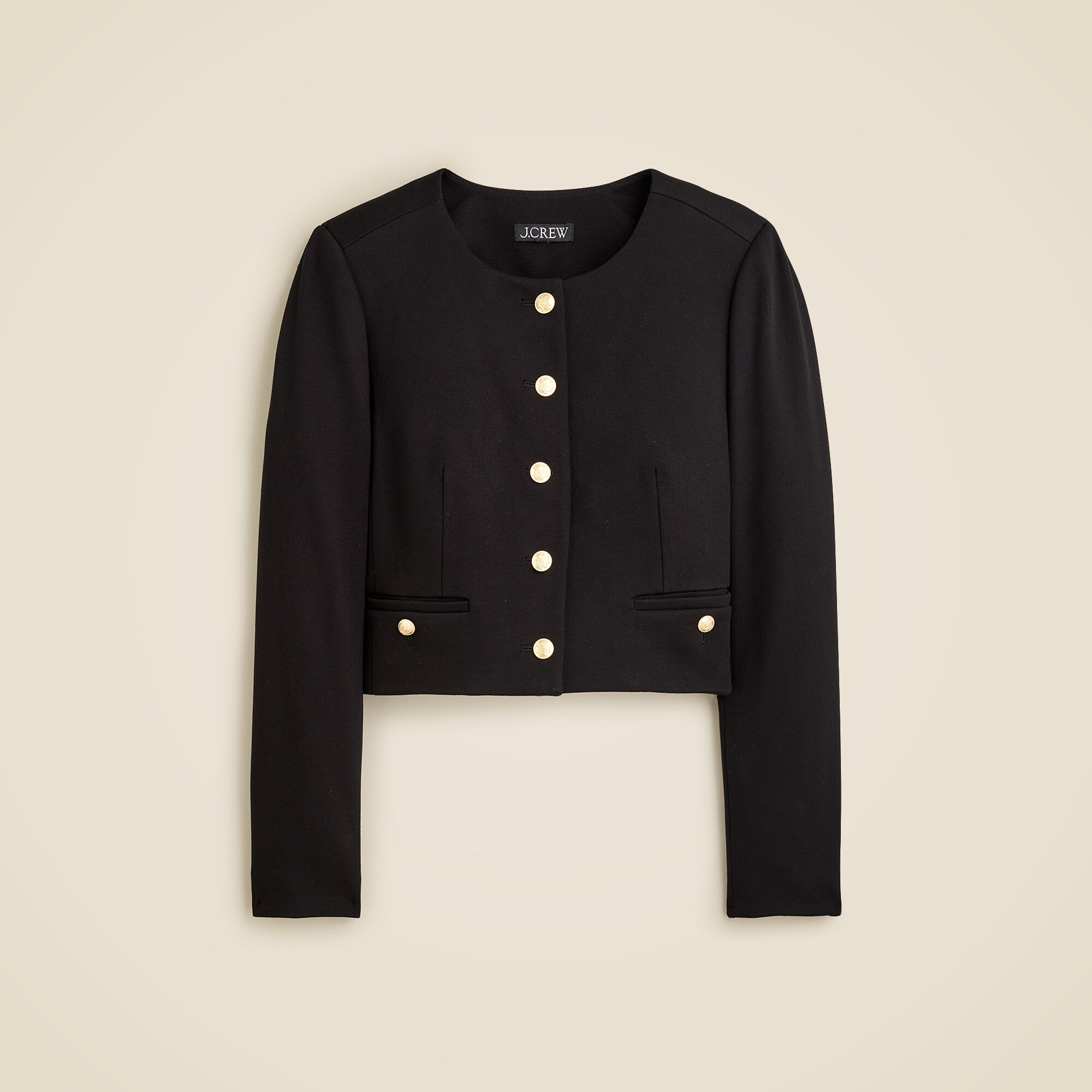 Cropped lady jacket in stretch twill
