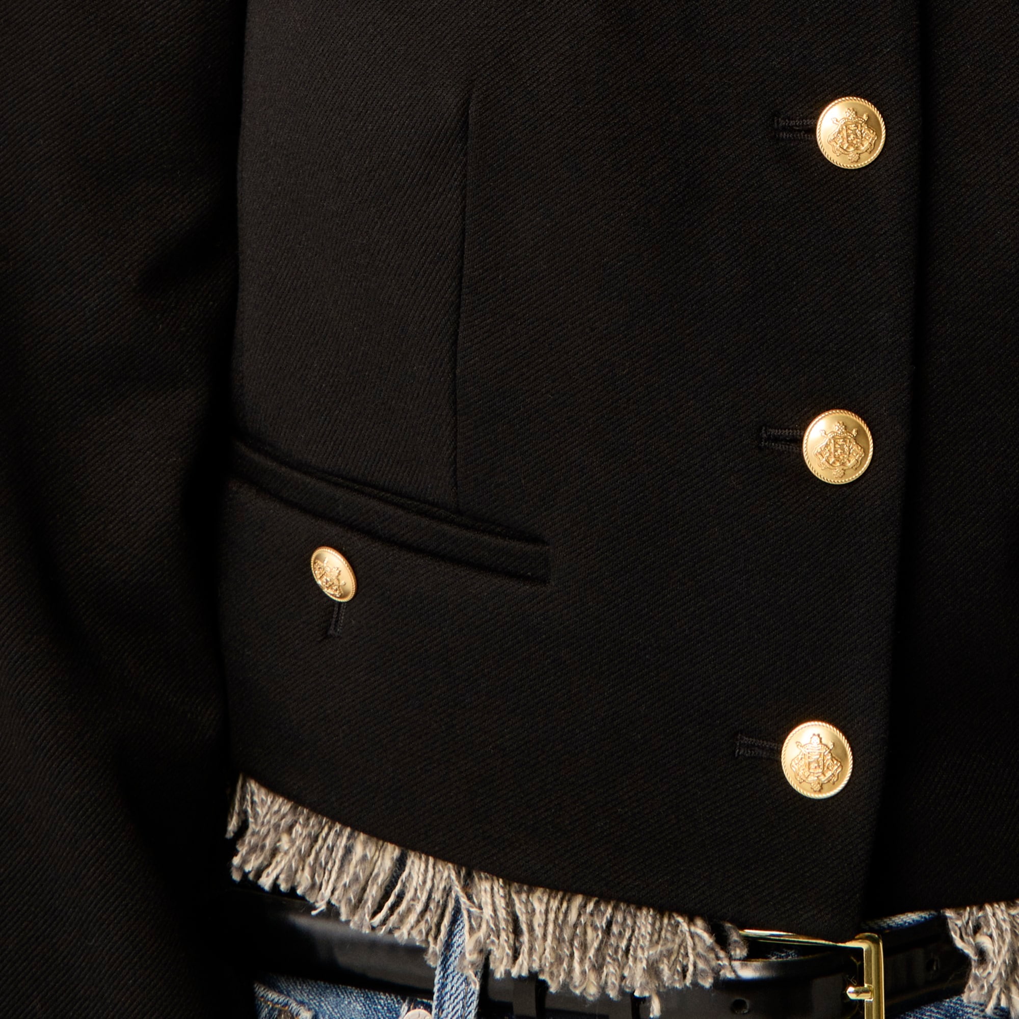Cropped lady jacket in stretch twill