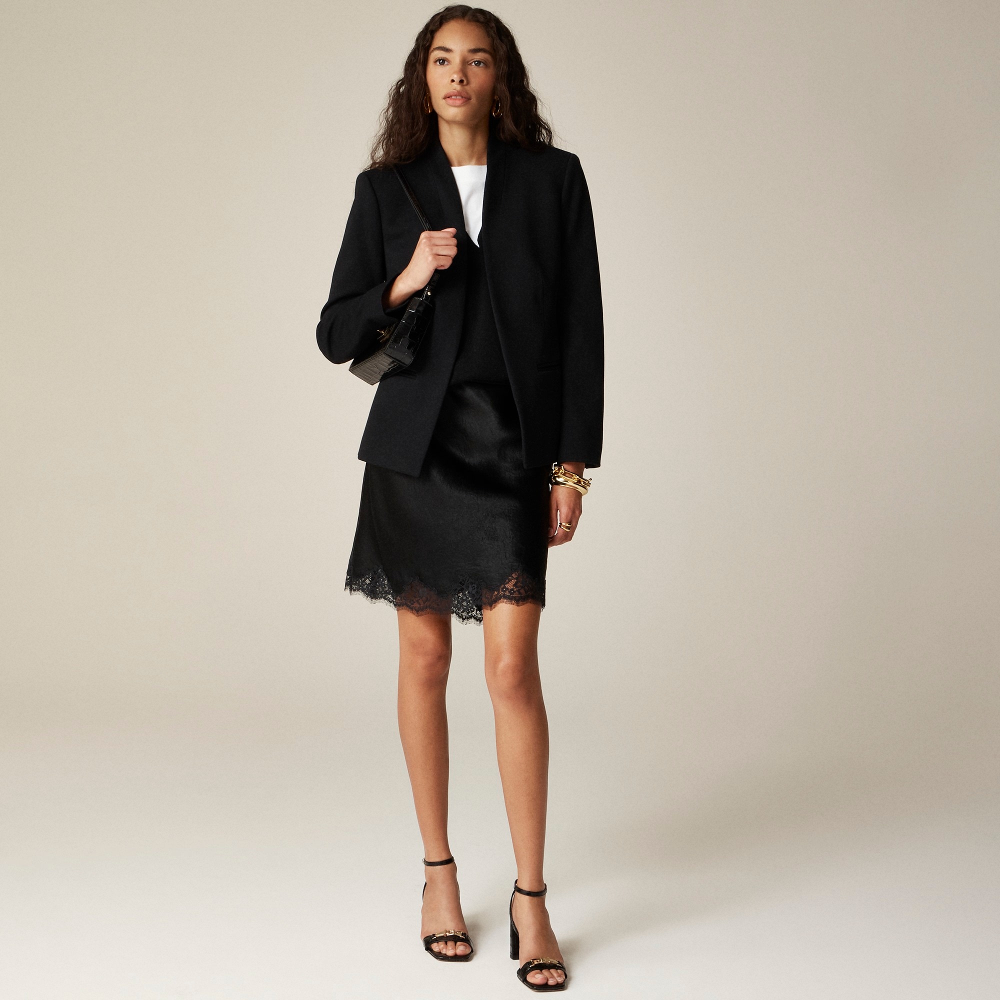 womens New Going-out blazer in stretch twill