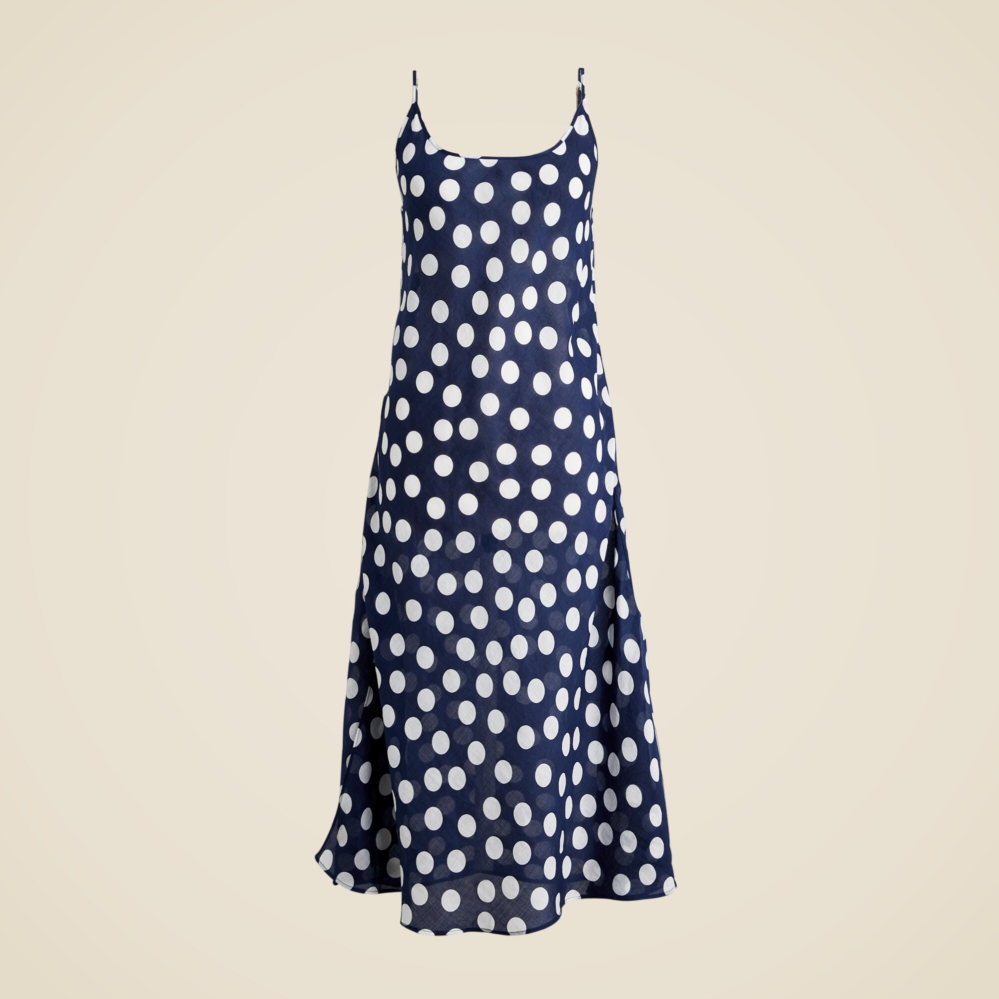 Maryam Nassir Zadeh X J.Crew Sheer Bias-cut Slip Dress In Dot