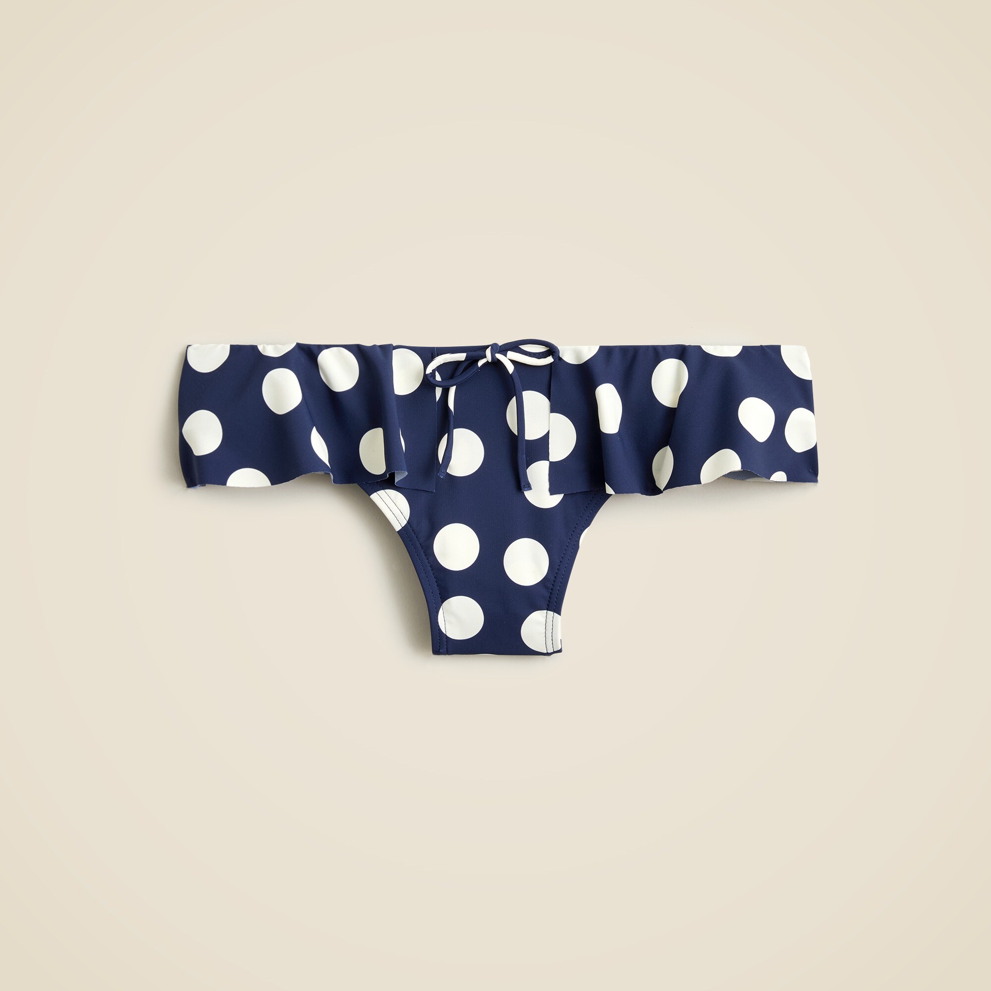 Maryam Nassir Zadeh X J.Crew ruffle bow-tie bikini bottom in dot
