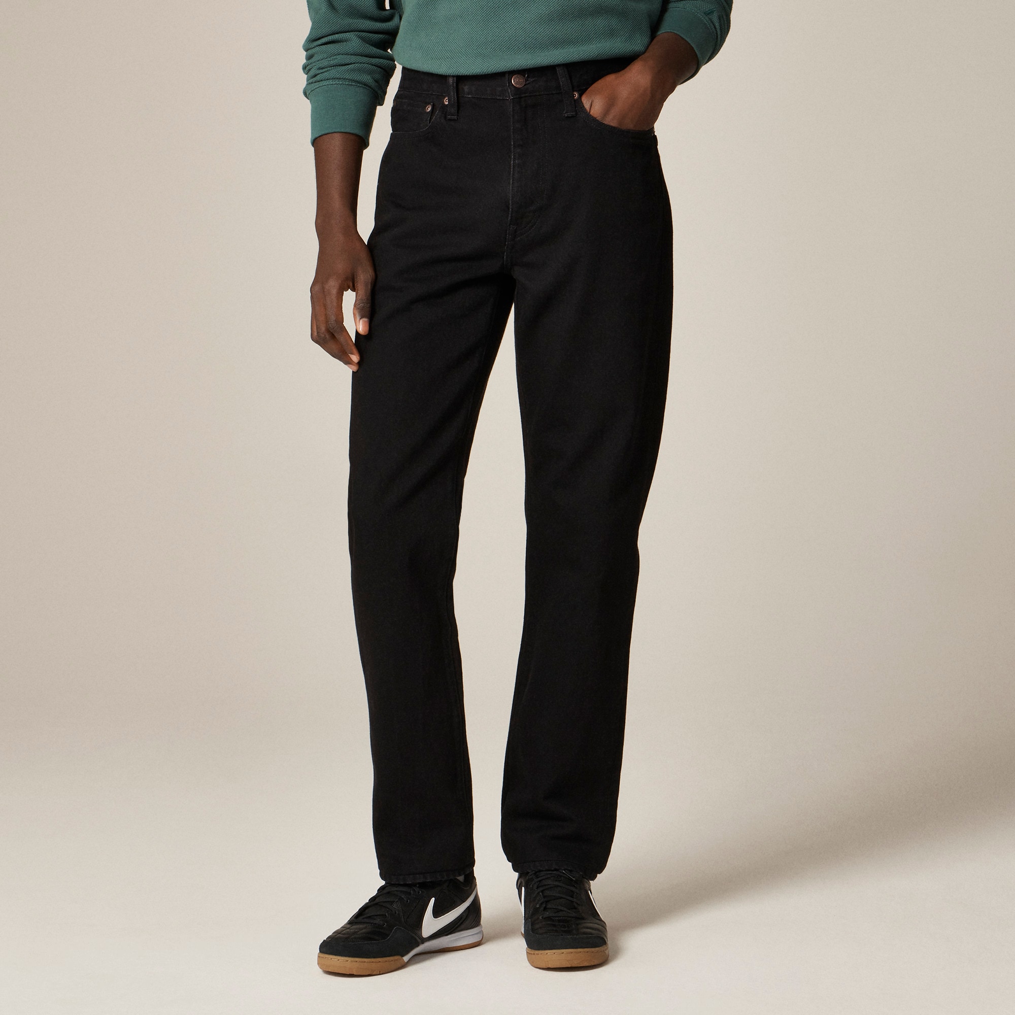 Classic Straight Jean In Black Rinse For Men | J.Crew