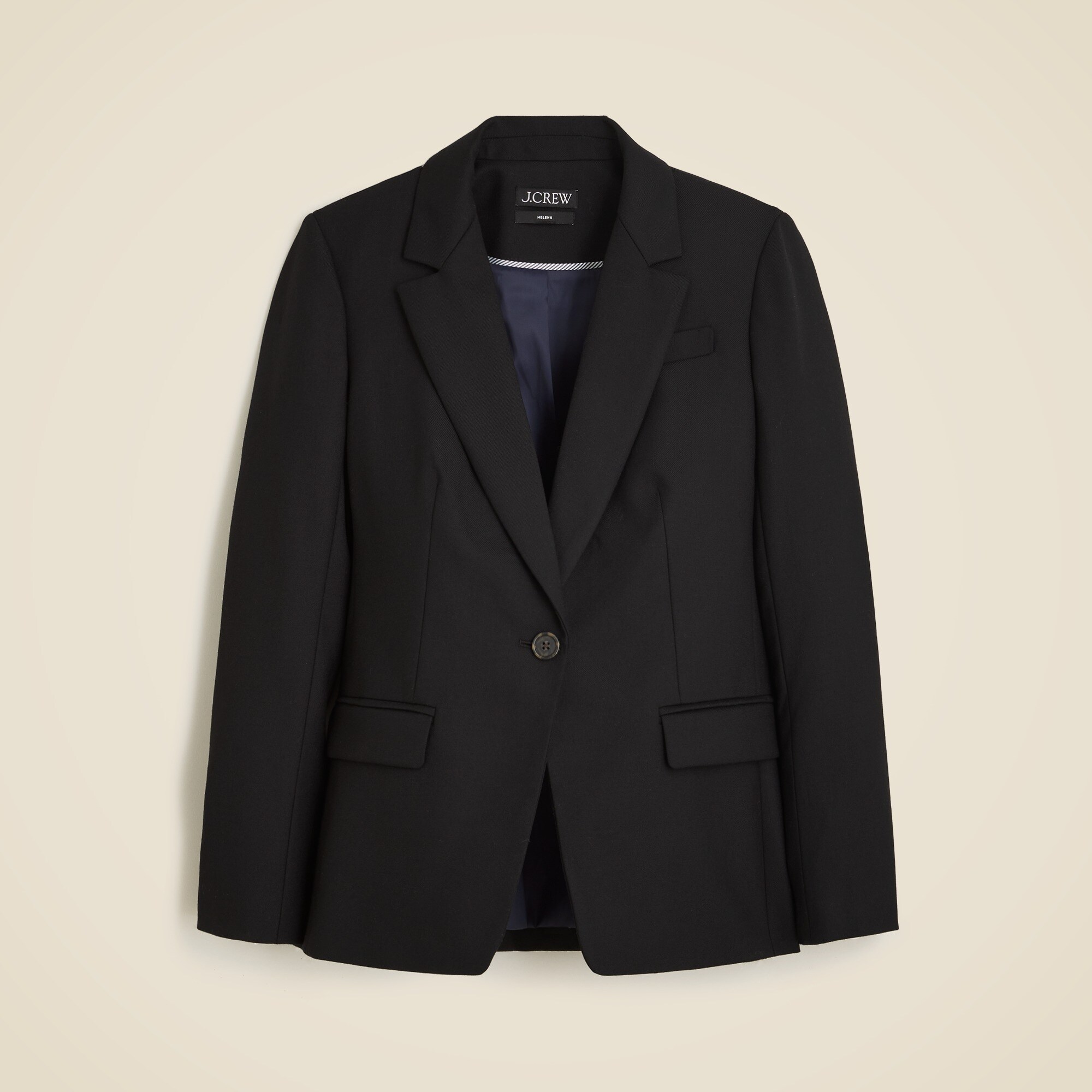 Petite Helena blazer in wool-blend flannel