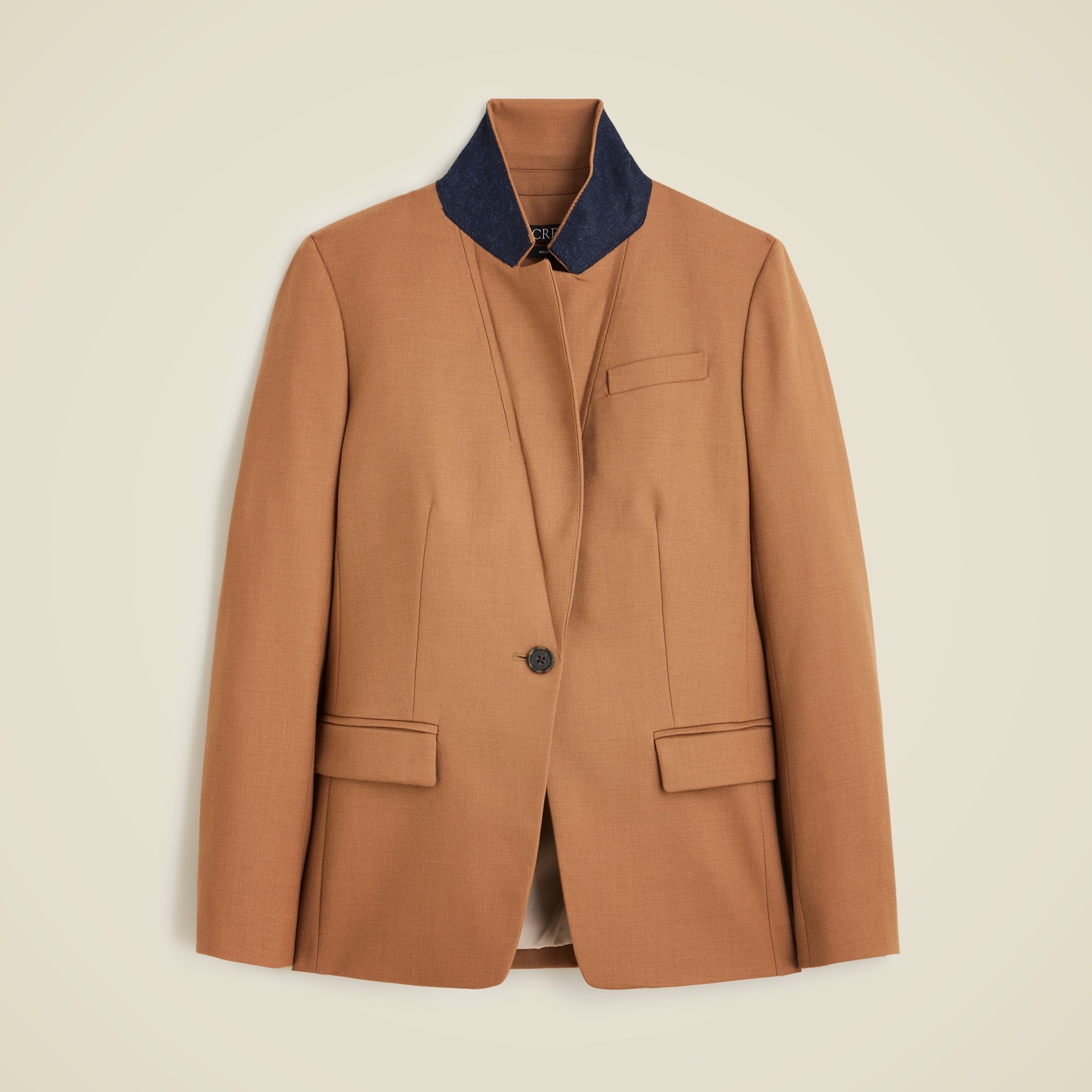 Helena blazer in wool-blend flannel