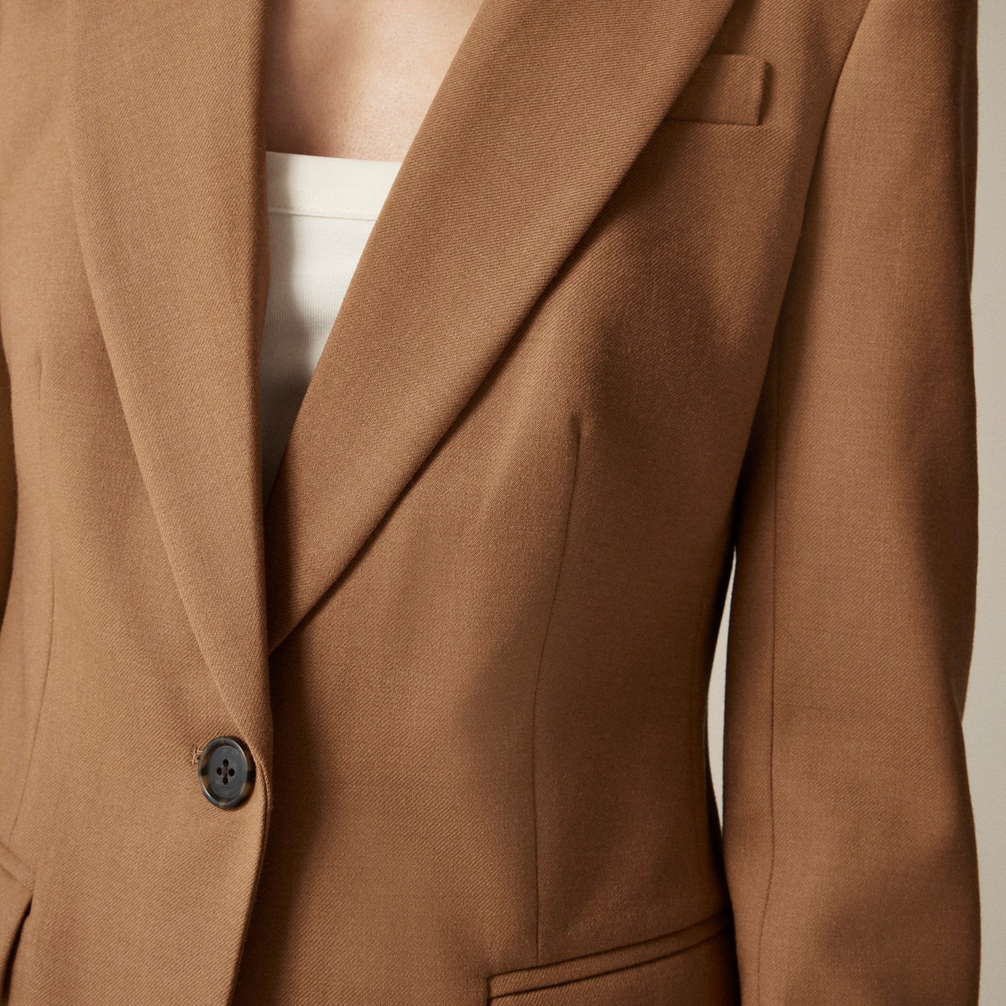 Helena blazer in wool-blend flannel