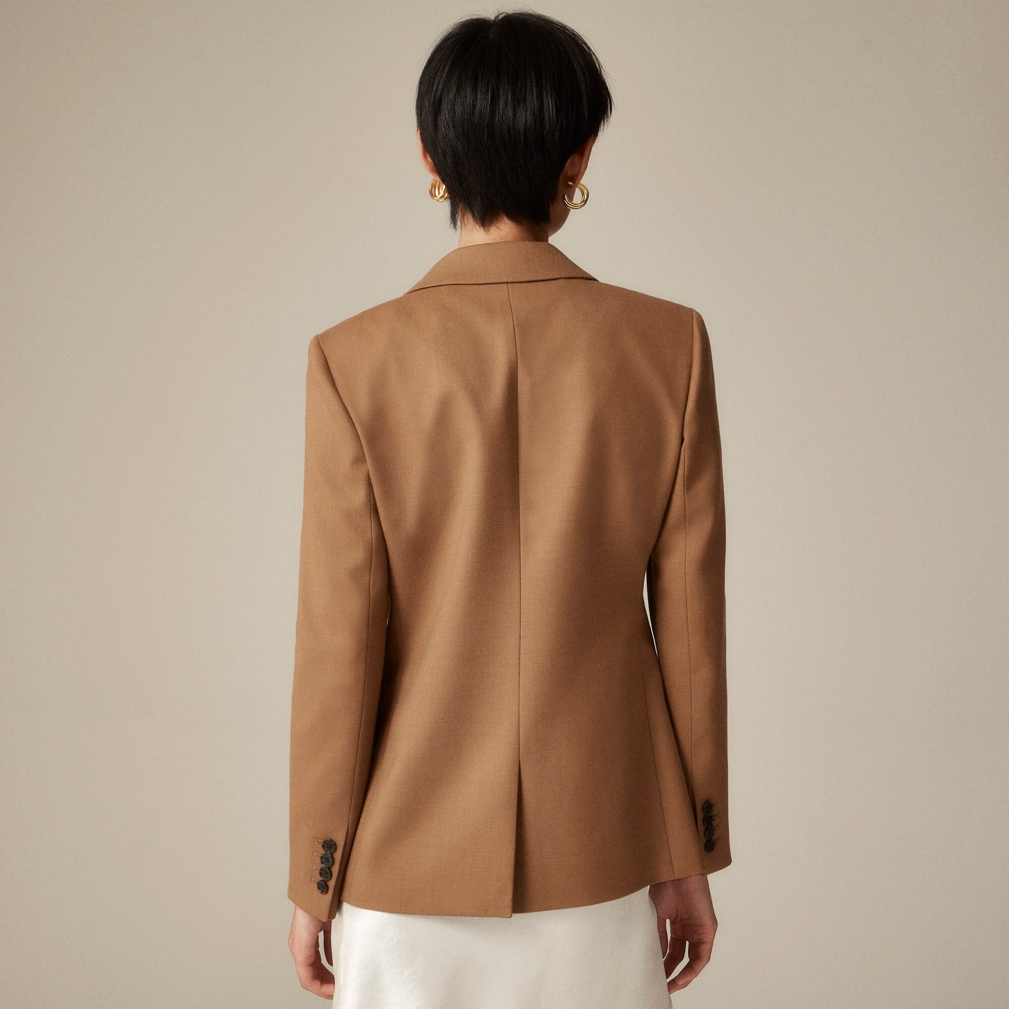 Helena blazer in wool-blend flannel