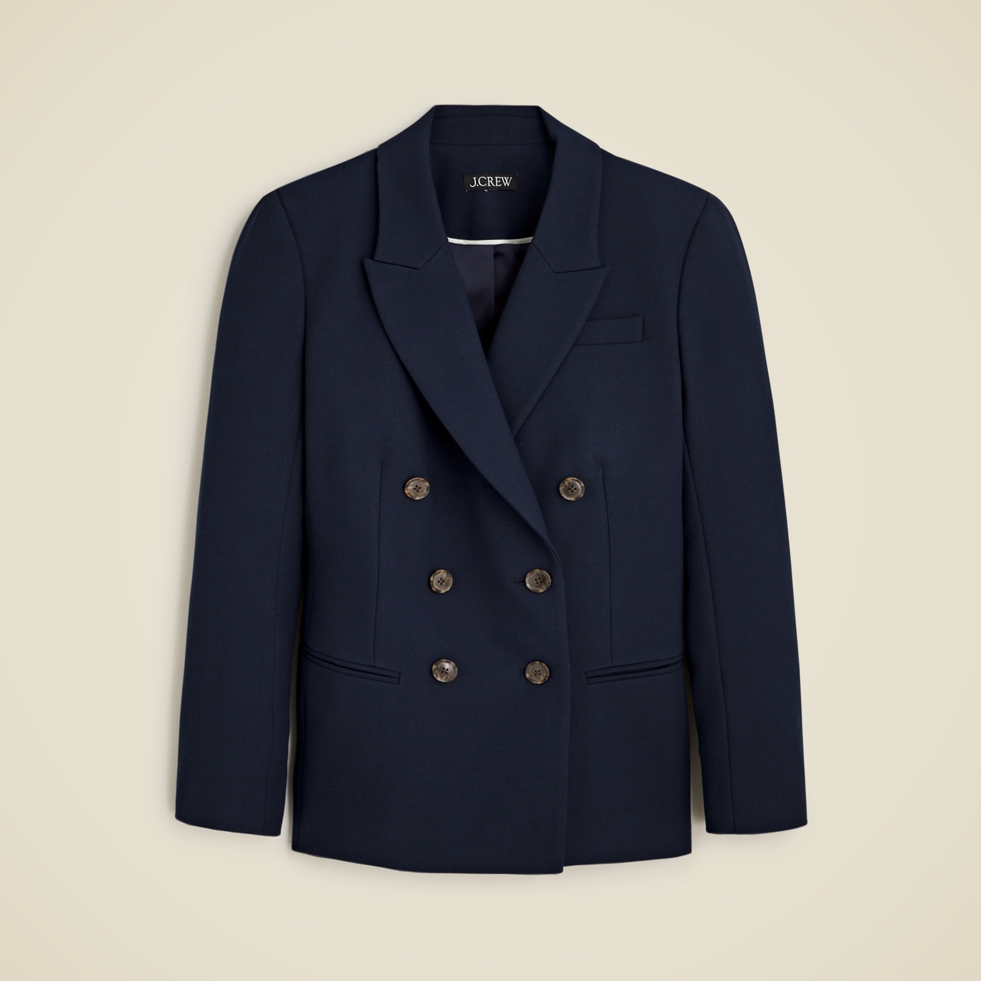 Double breasted blazer in four season stretch