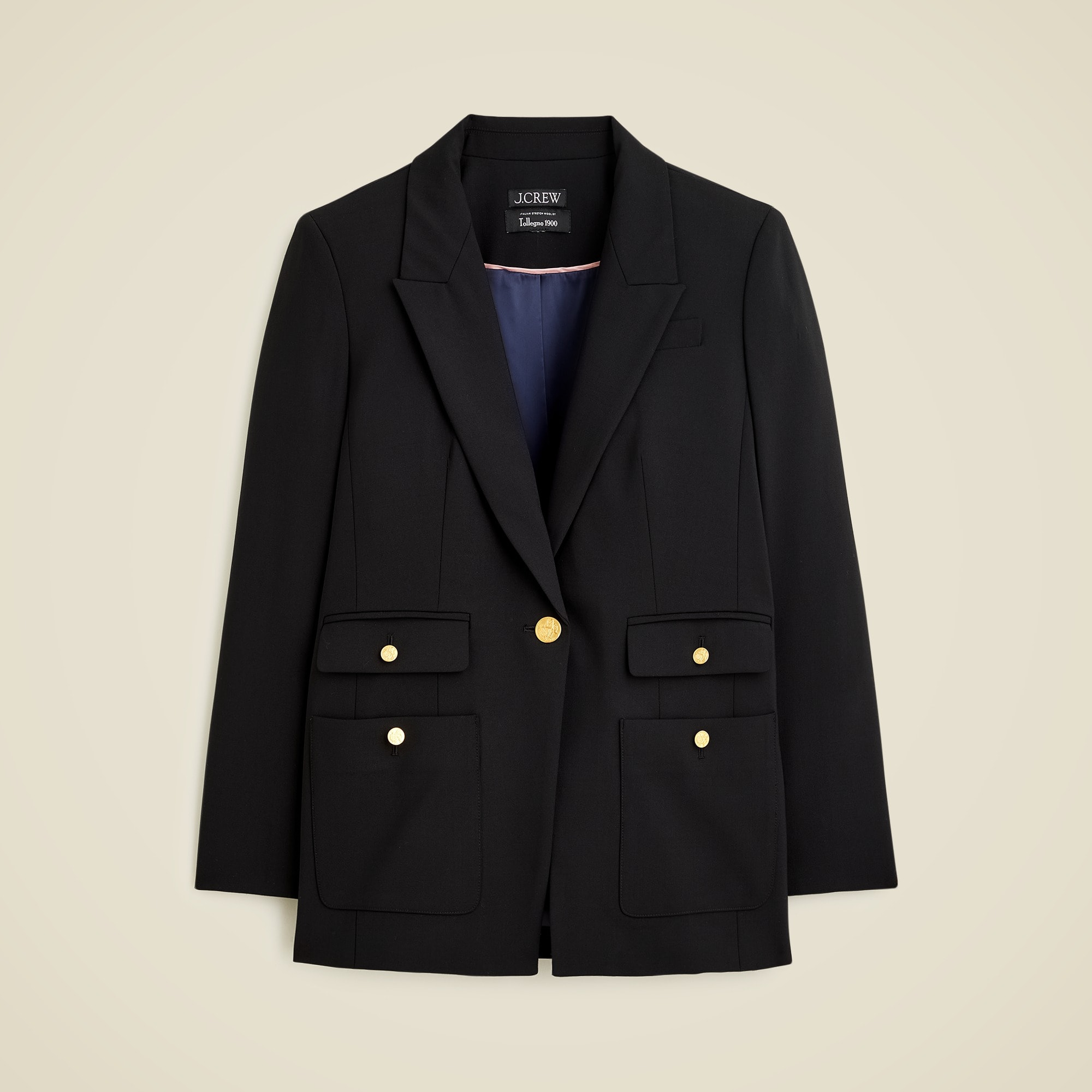 womens Vivienne blazer in Italian bi-stretch wool blend
