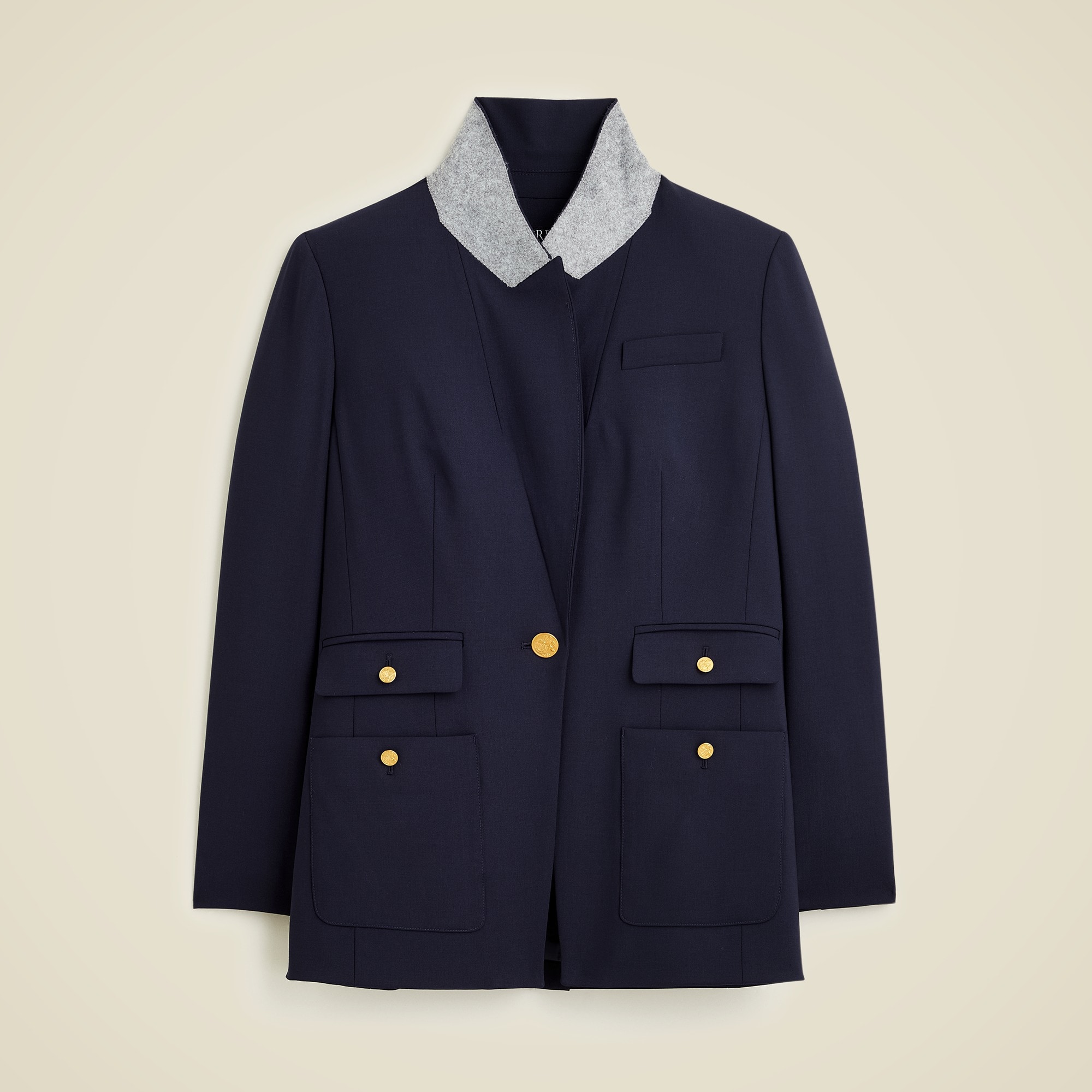Vivienne blazer in Italian bi-stretch wool blend