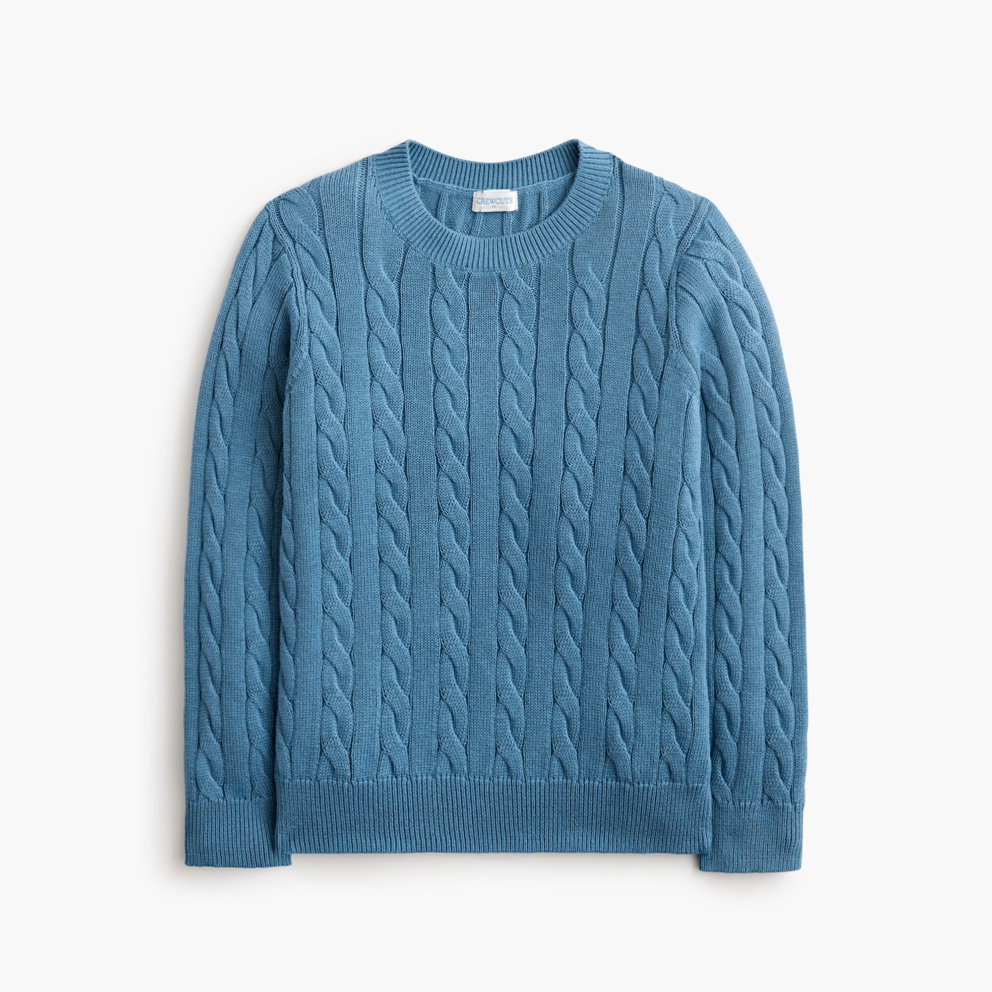 Kids' cable-knit crewneck sweater
